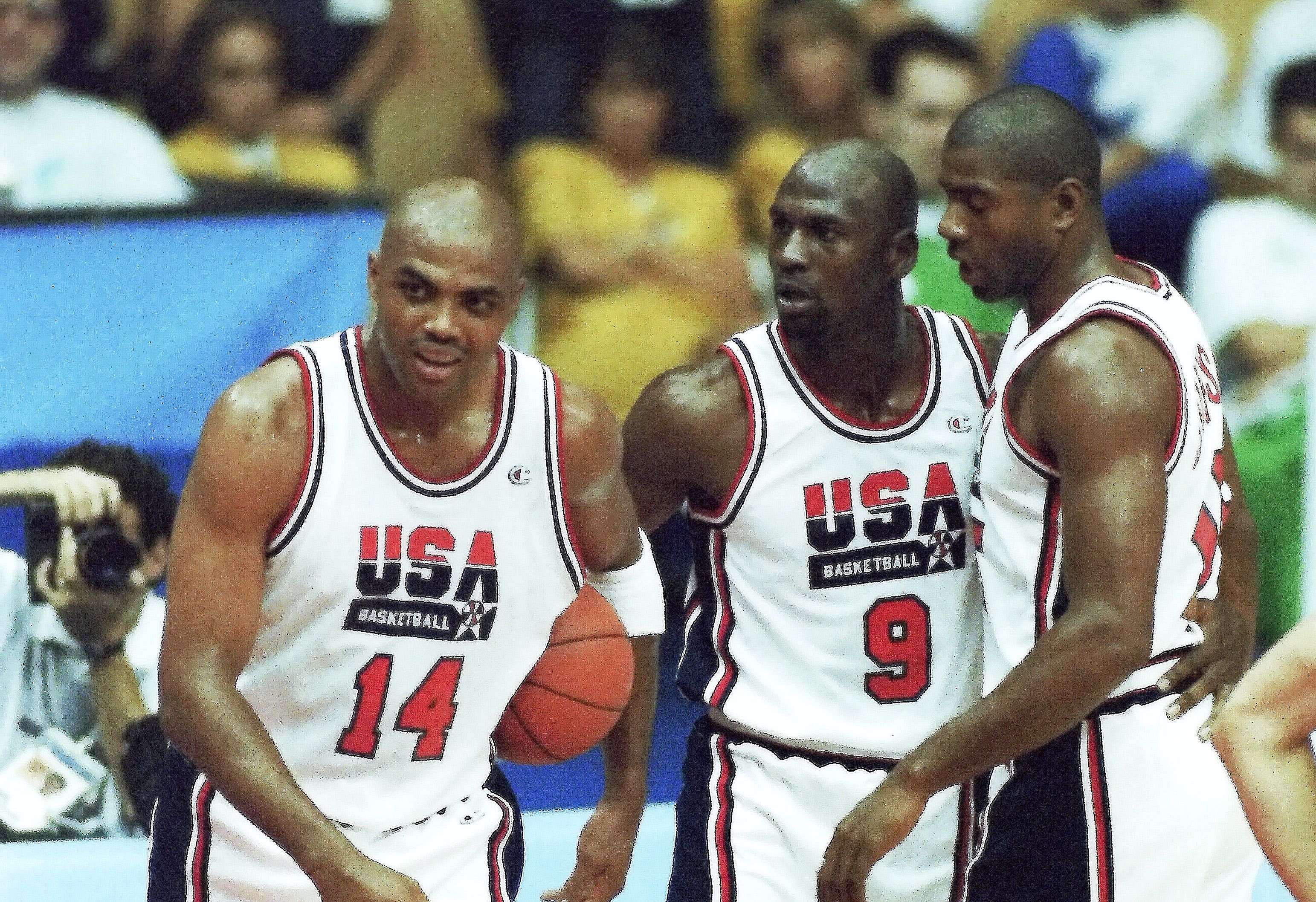 Team USA after defeating Croatia 117-85 in the gold medal game of the Barcelona Summer Olympics. Photo Credit: Imagn