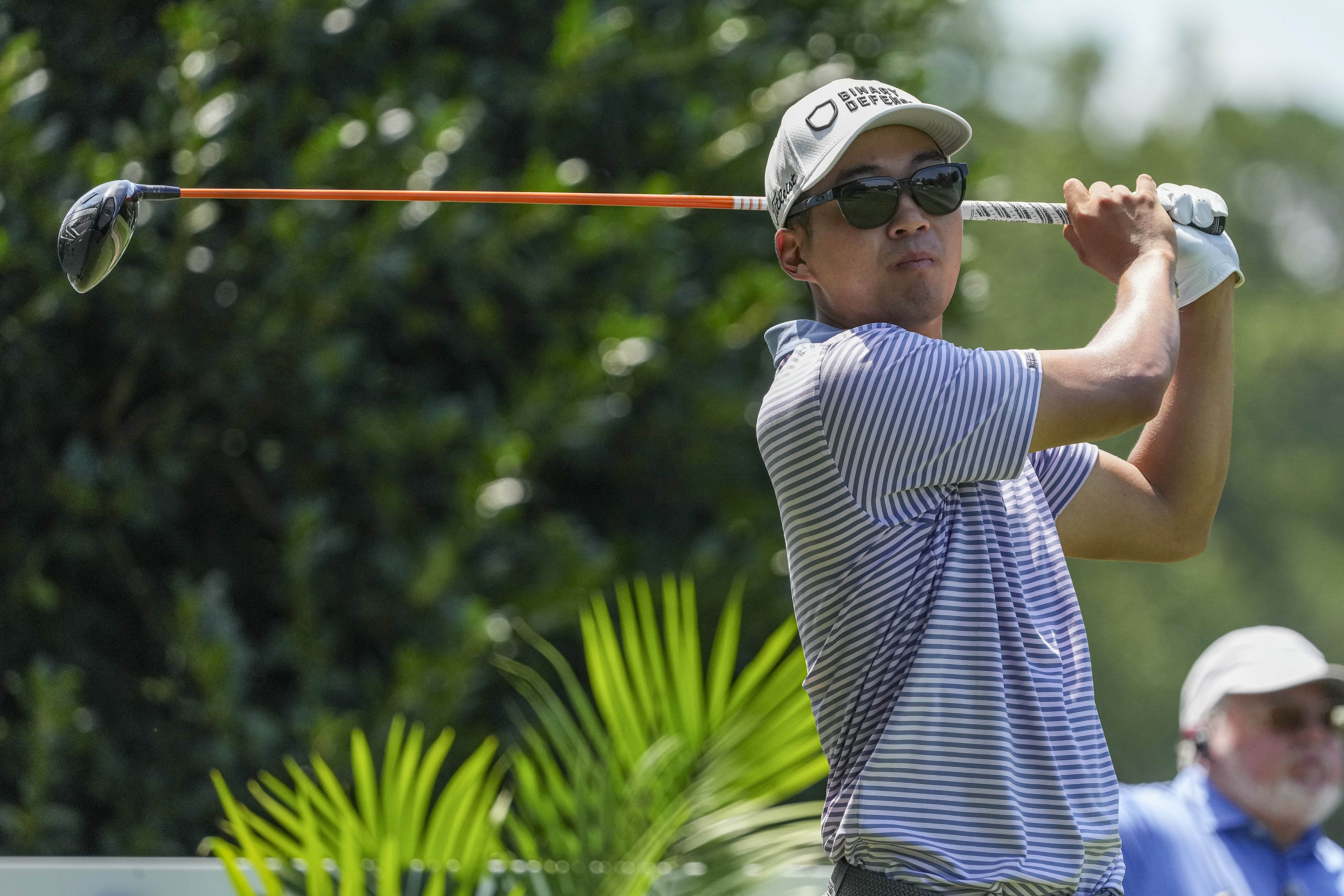 Michael Kim at the Wyndham Championship - First Round - Source: Imagn