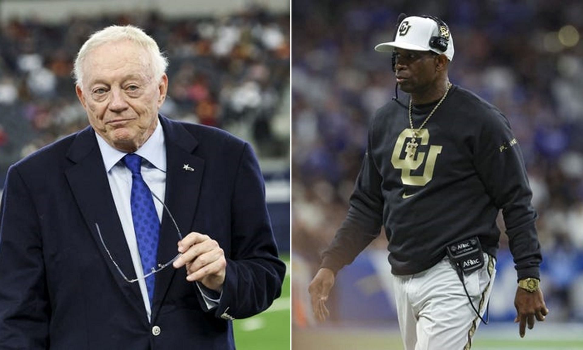 Dan Patrick has raised significant questions about Jerry Jones&rsquo; growing interest in Deion Sanders. (Image credits: Imagn)