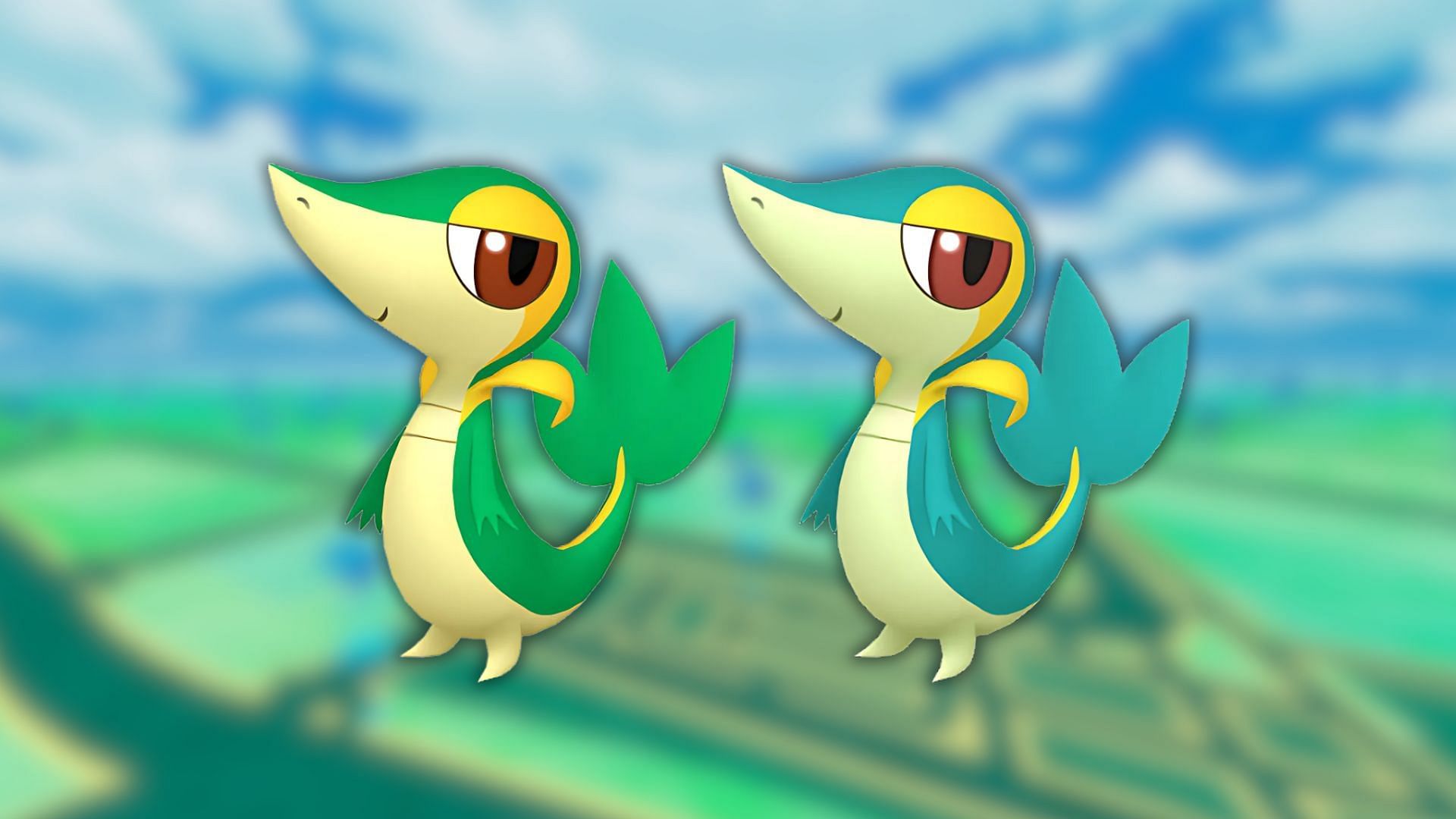 Snivy and its shiny variant (Image via The Pokemon Company)