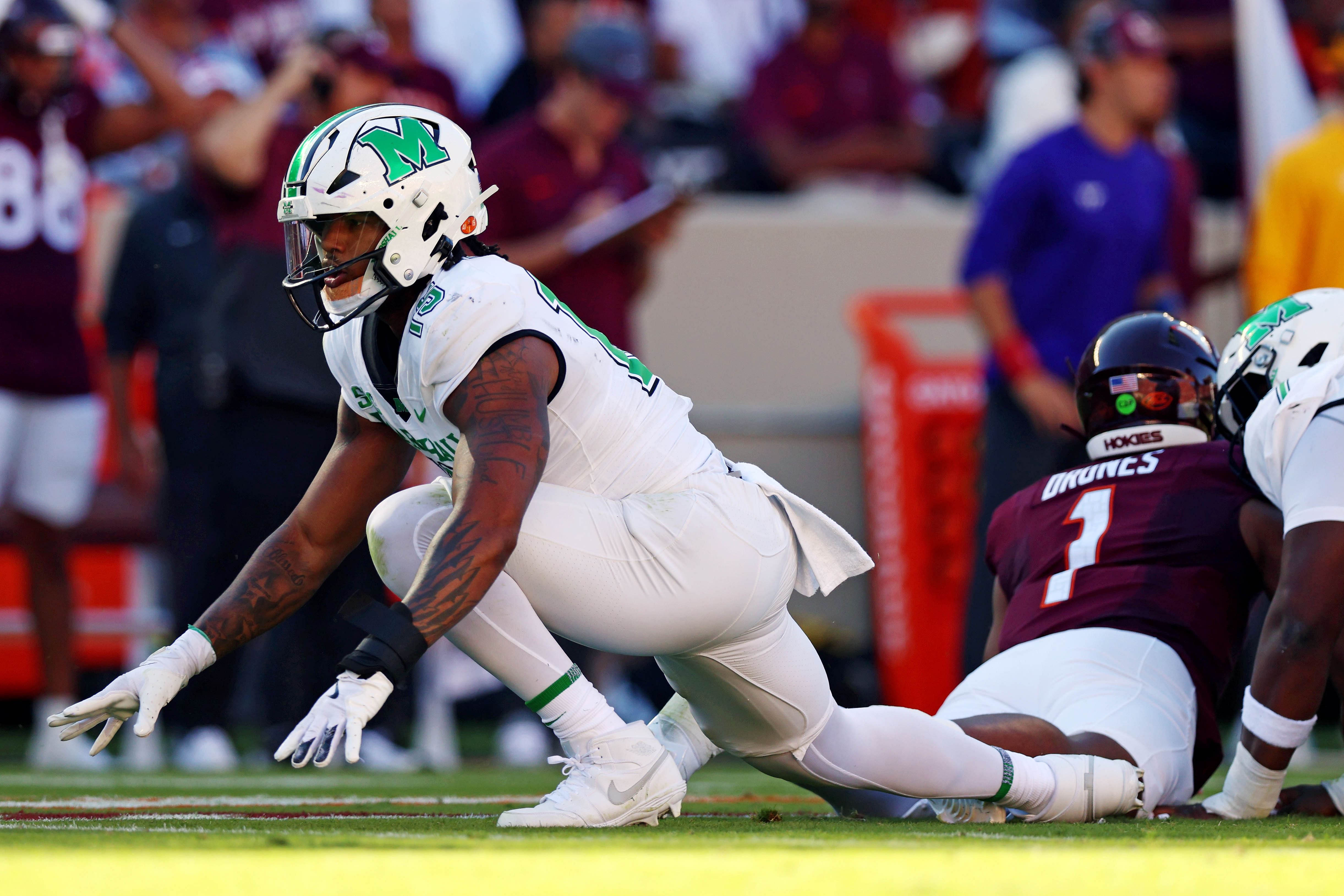 Marshall star Mike Green is a pass-rushing superstar who has opted out of the Senior Bowl. (Photo Credit: IMAGN)