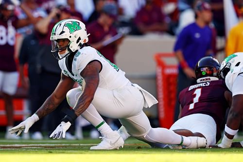 Marshall star Mike Green is a pass-rushing superstar who has opted out of the Senior Bowl. (Photo Credit: IMAGN)