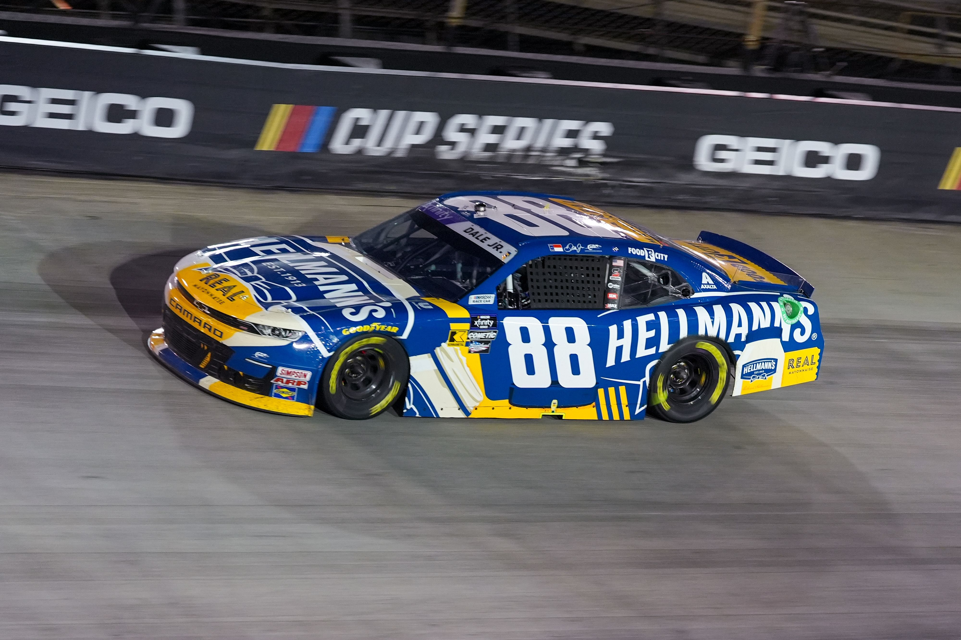 NASCAR Xfinity Series driver Dale Earnhardt Jr. (88) during the Food City 300 at Bristol Motor Speedway. Mandatory Credit: Randy Sartin-Imagn Images