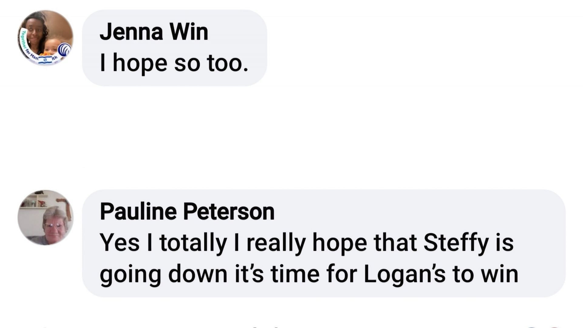 Audience members and their support for the Logans (via LisaAnn Watson / Facebook)