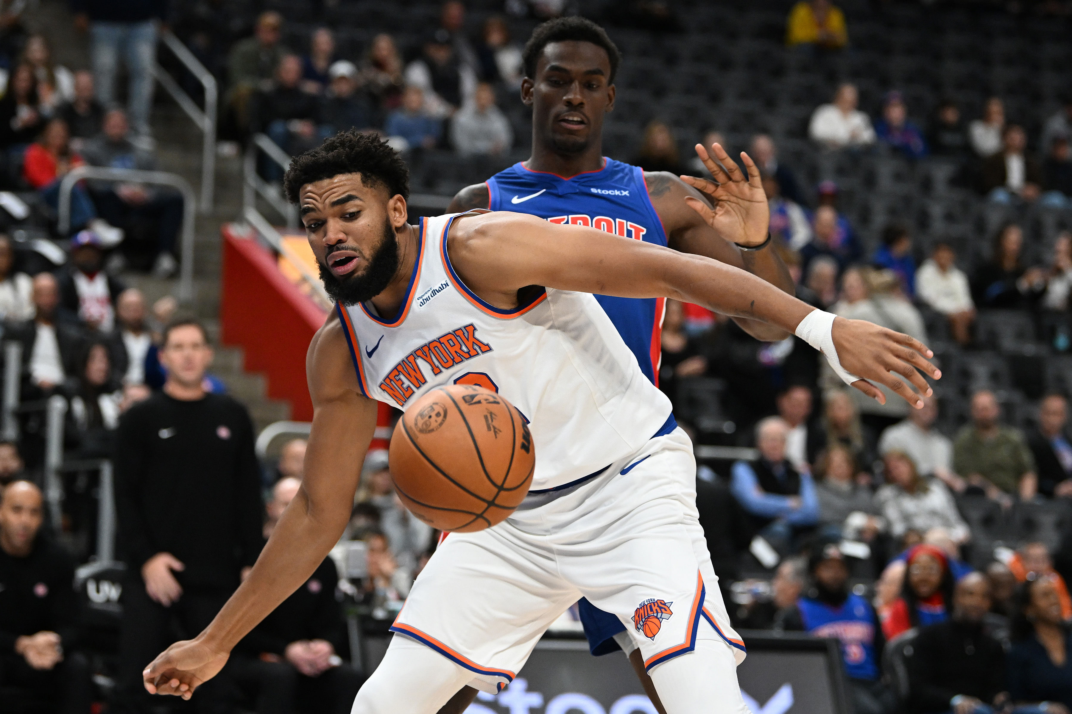 New York Knicks center Karl-Anthony Towns. Photo Credit: Imagn