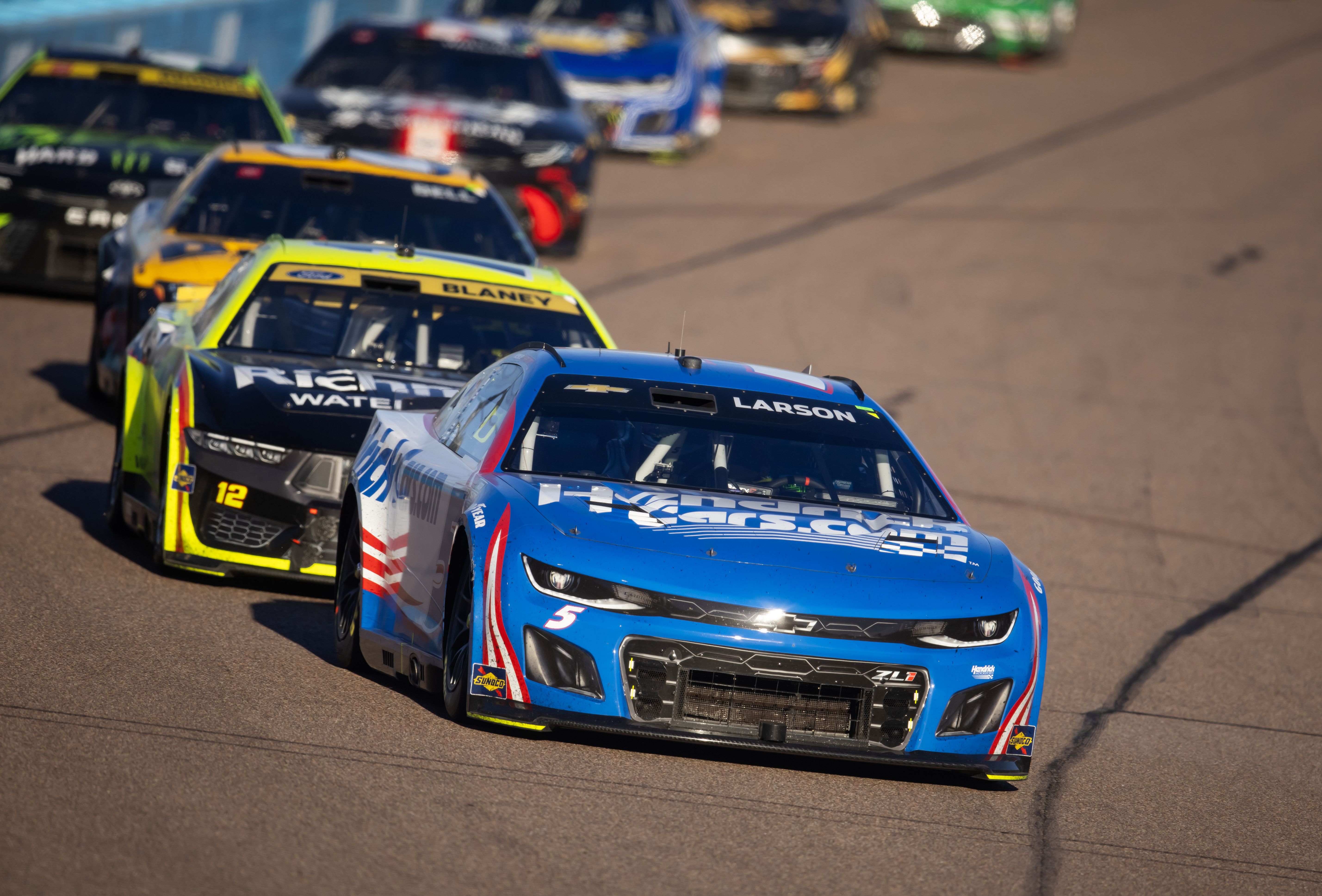 Kyle Larson (5) during the NASCAR Cup Series Championship race at Phoenix Raceway - Source: Imagn