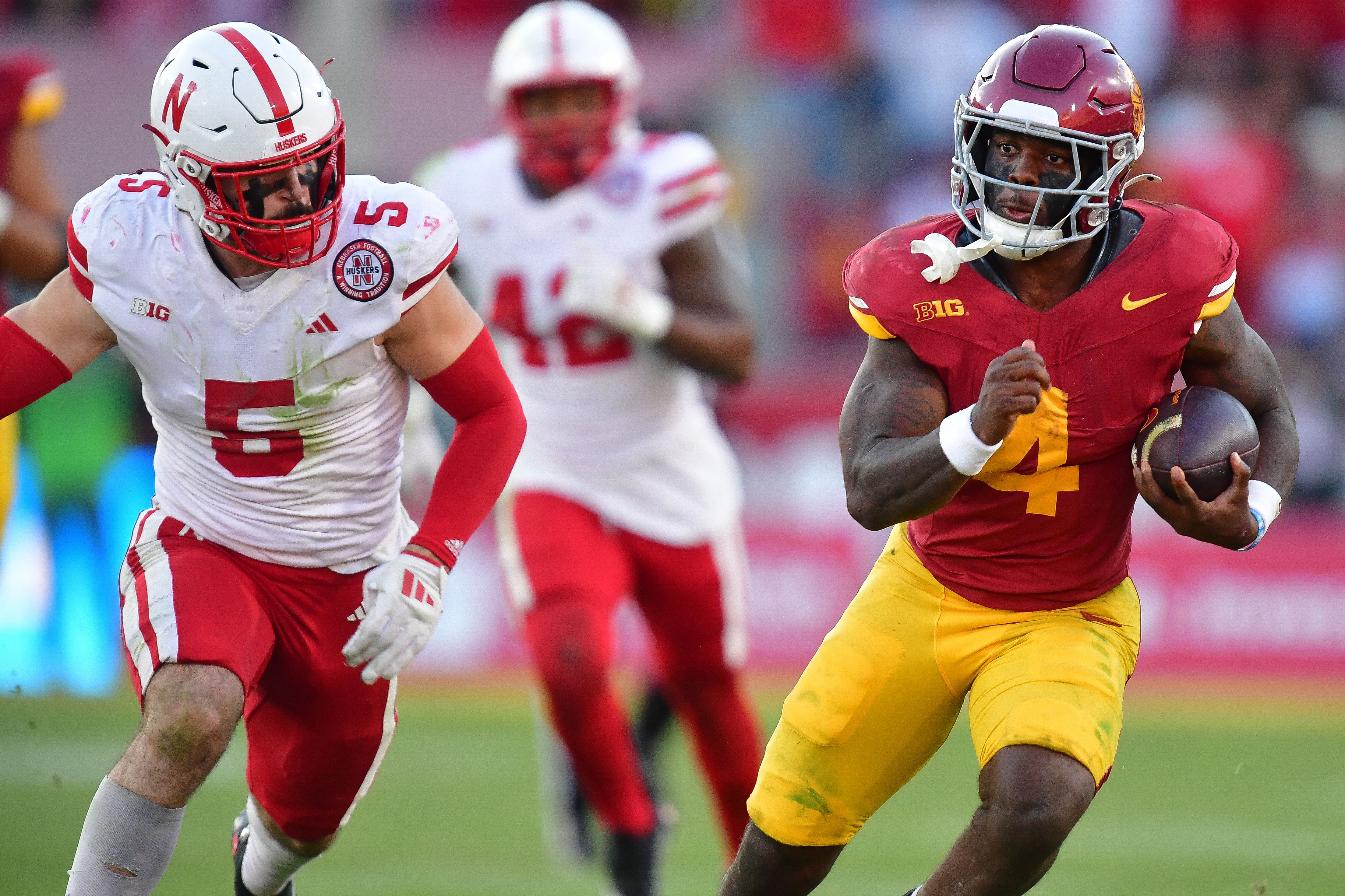 Running back Jo&#039;Quavious &quot;Woody&quot; Marks had a great 2024 season at USC and will look to parlay that into NFL Draft selection. (Photo Credit: IMAGN)