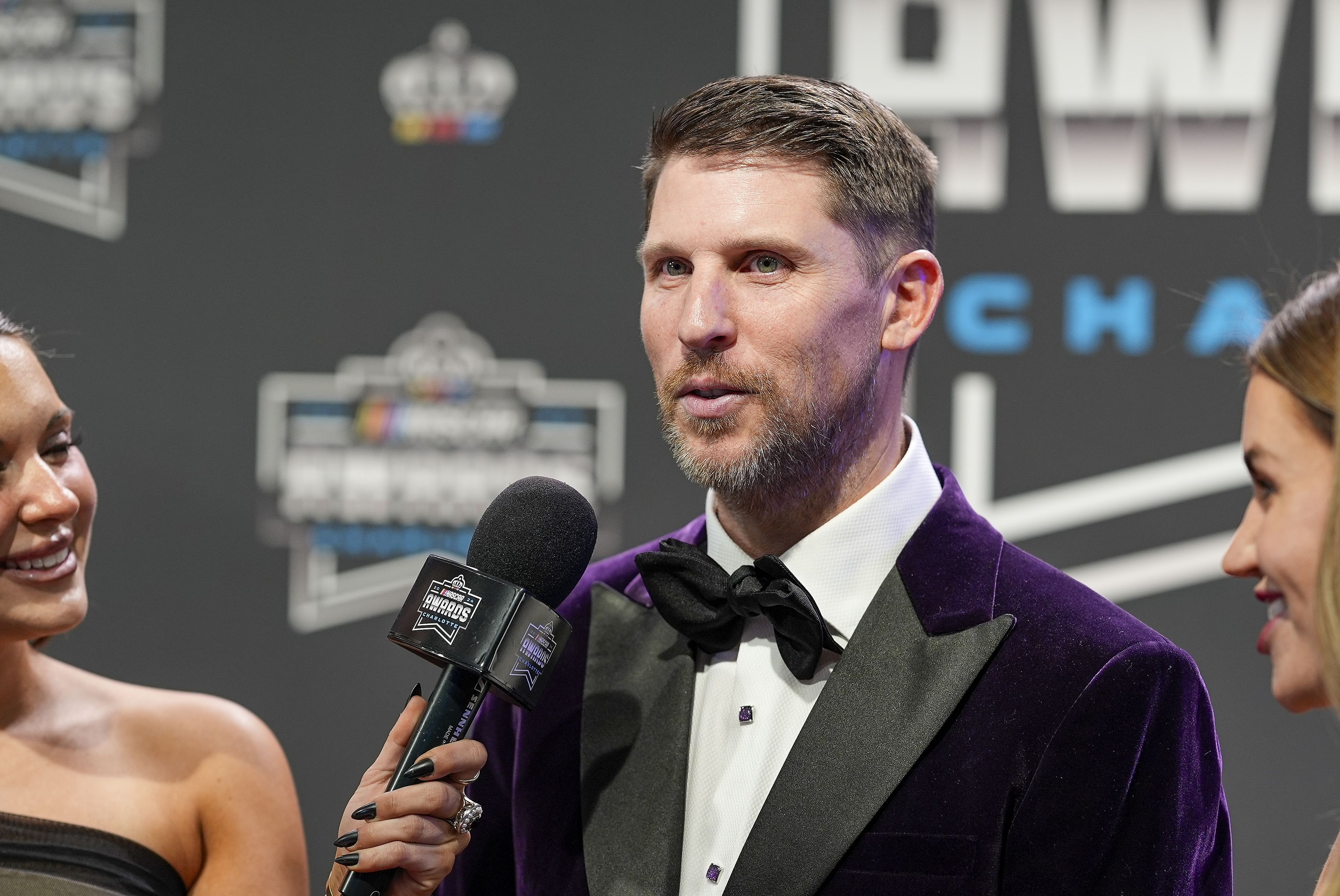 Denny Hamlin at the NASCAR Awards Banquet at Charlotte Convention Center - Source: Imagn