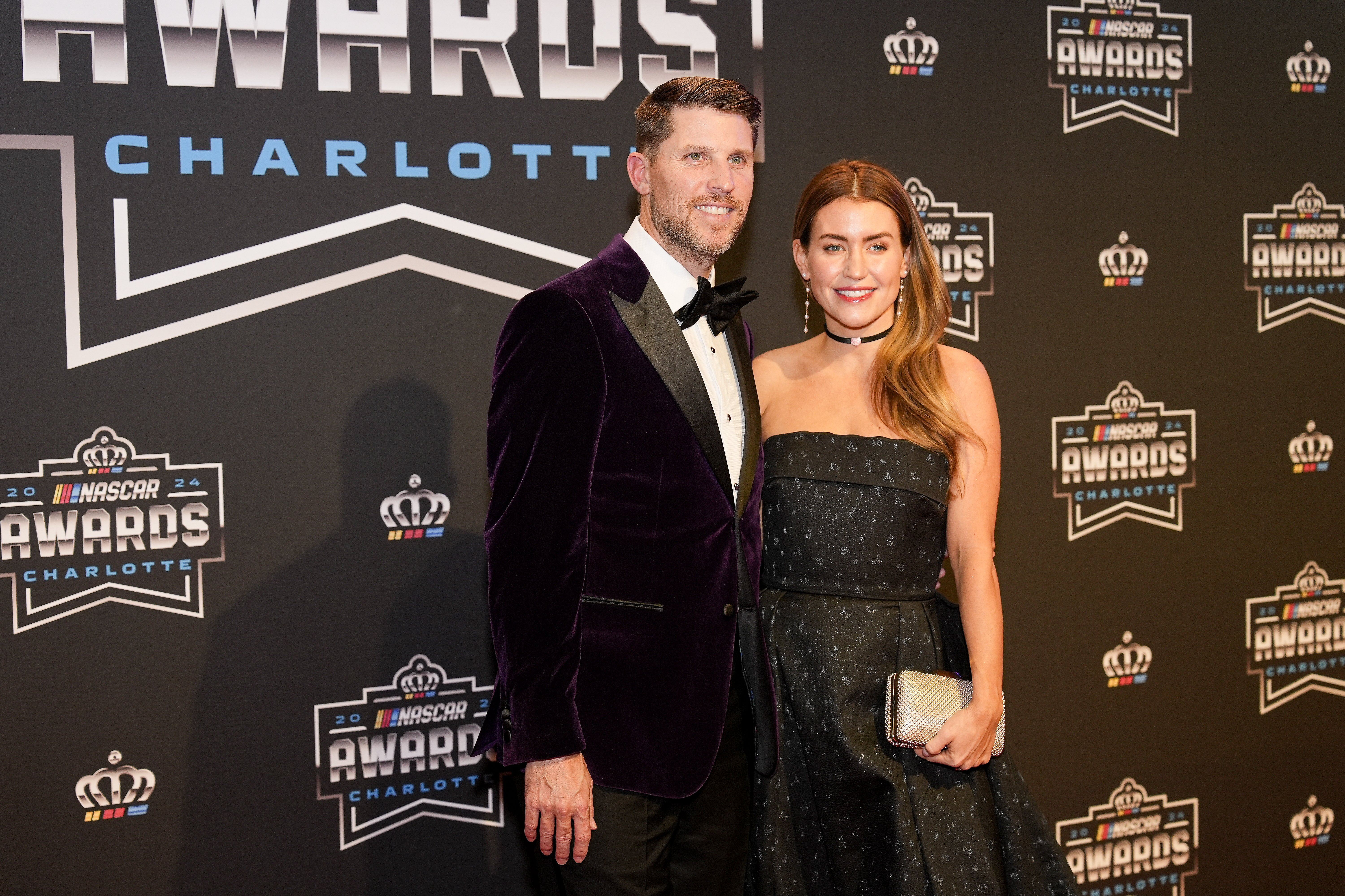 Denny Hamlin and Jordan Fish during last year&#039;s NASCAR Awards Banquet - Source: Imagn