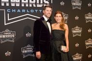 Denny Hamlin and Jordan Fish during last year's NASCAR Awards Banquet - Source: Imagn