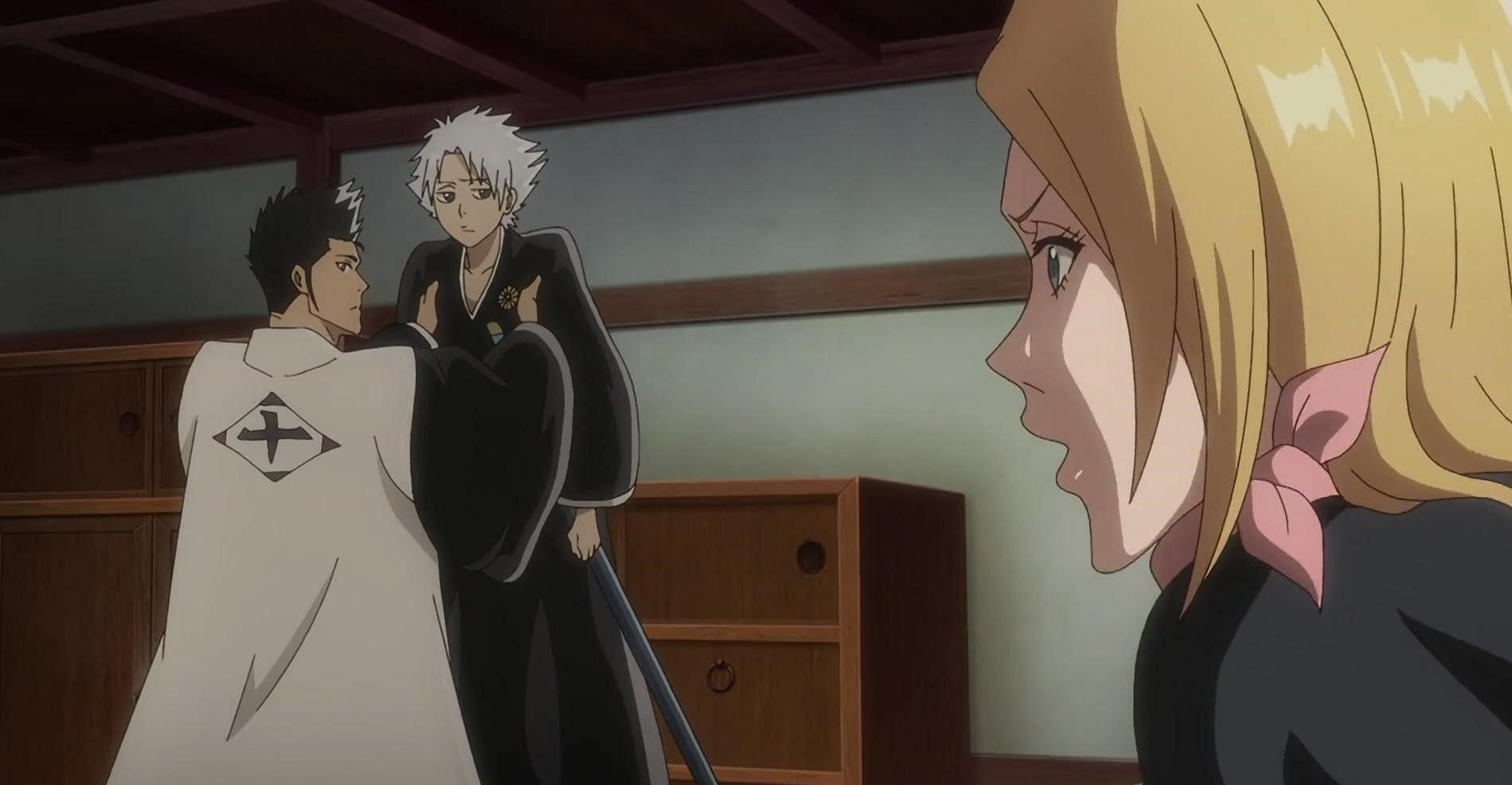 Isshin, Rangiku and Toshiro (Image via Studio Pierrot)