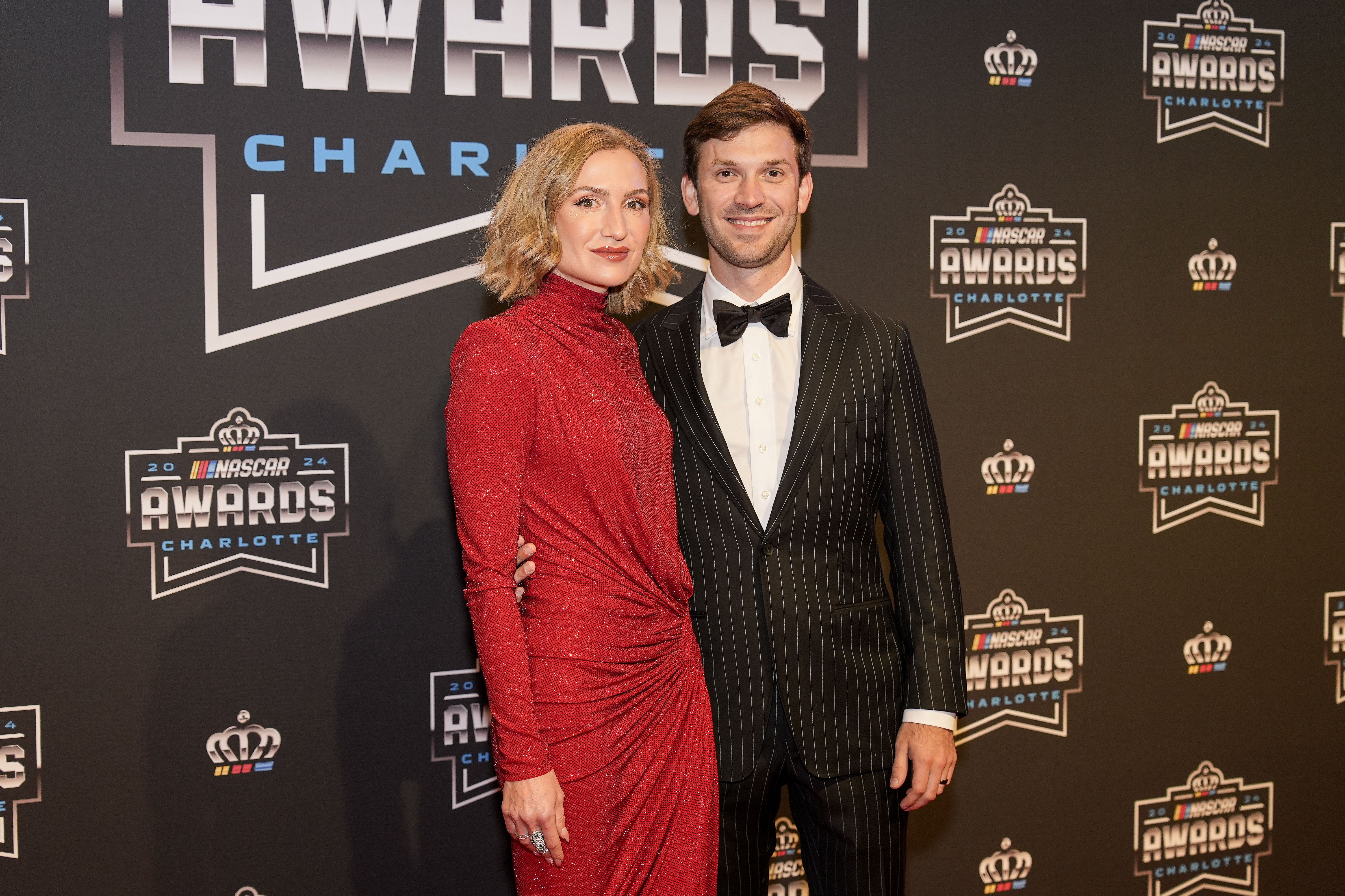 Daniel Suarez and wife Julia Piquet during the NASCAR Awards Banquet at Charlotte Convention Center - Source: Imagn