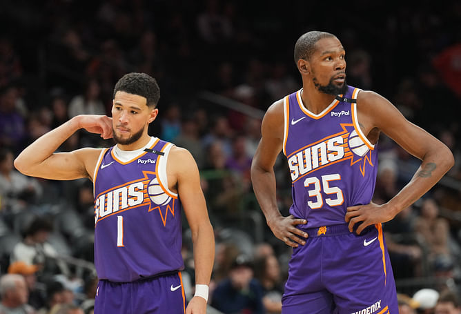 Lions fan Devin Booker reveals 'wager' plans with Commanders fan Kevin Durant ahead of major showdown