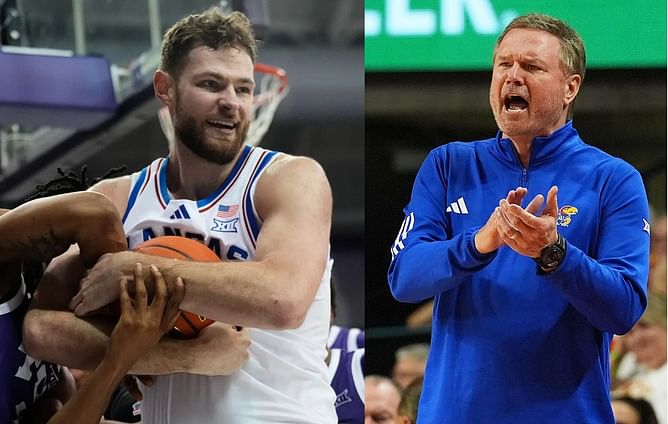 “That was a boneheaded play”: Kansas HC Bill Self slams Hunter Dickinson for “asinine” play vs TCU