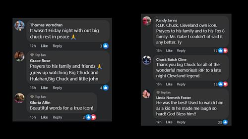 Online tributes (Images via Facebook/Gabe Spiegel Fox 8 News Cleveland)