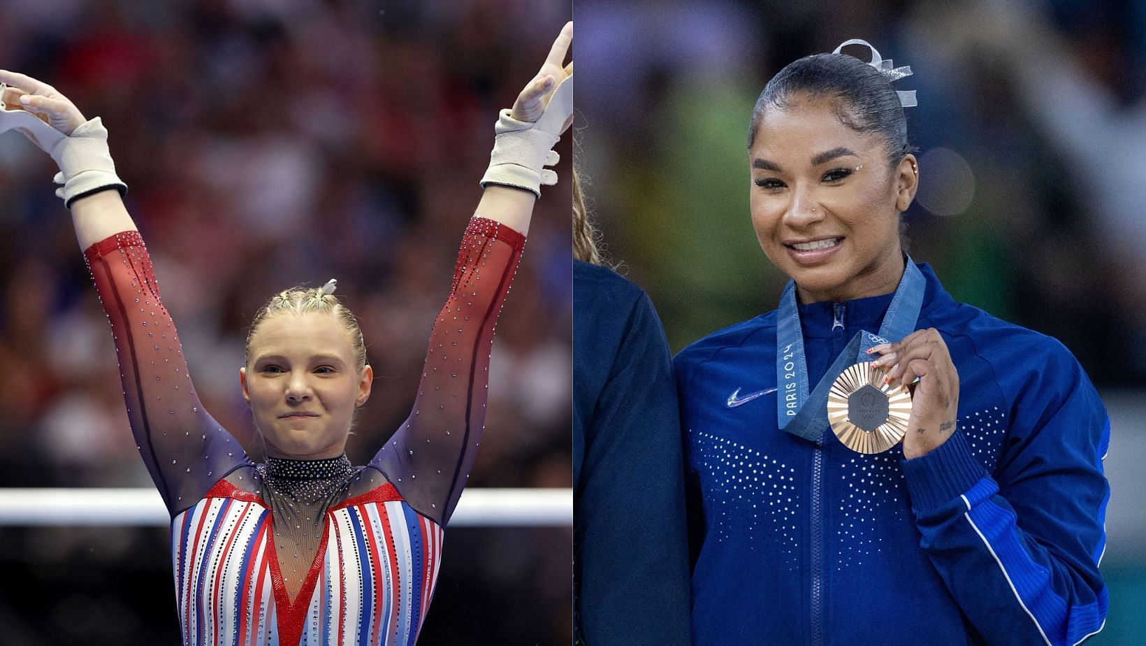 Jordan Chiles and Jade Carey reunite (Image Source: Getty)