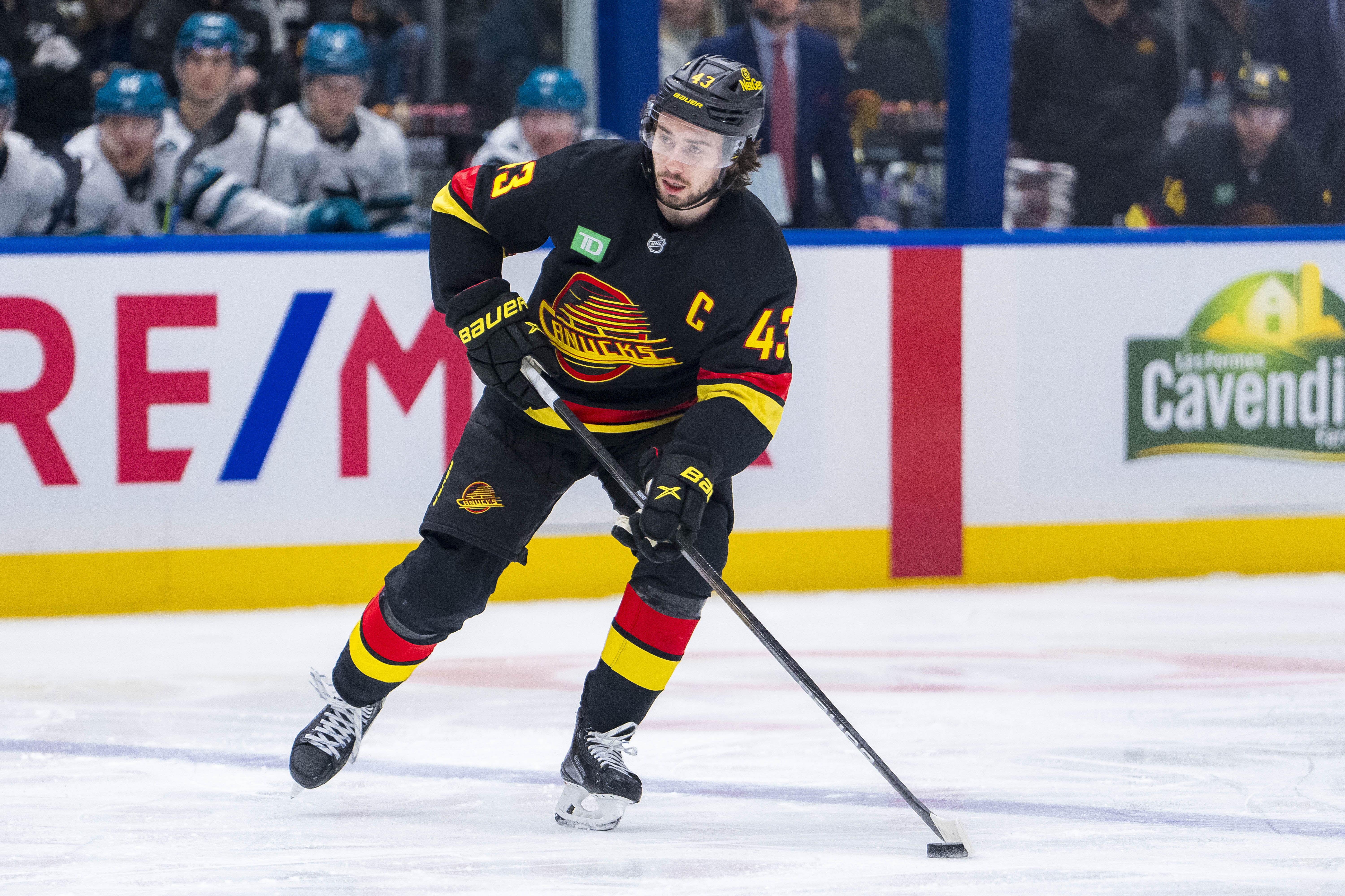 The Vancouver Canucks are without Quinn Hughes (Imagn)