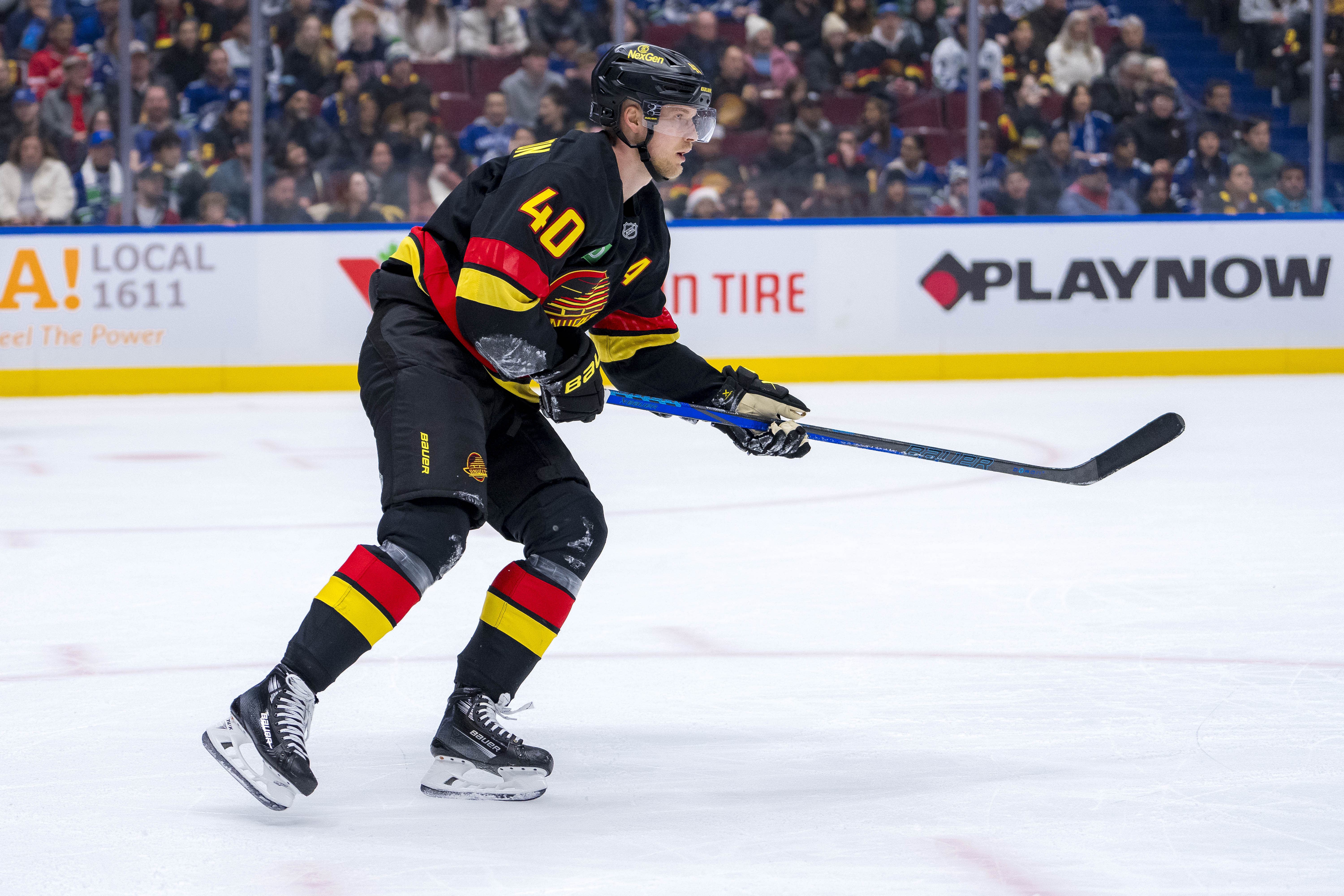 Do the Boston Bruins need Elias Pettersson? (Imagn)