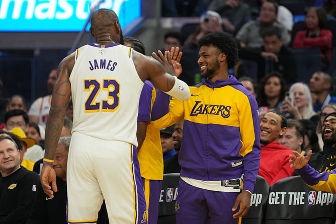 LeBron James' wife Savannah James can't help but beam with pride talking about Lakers star fulfilling his dream with Bronny James