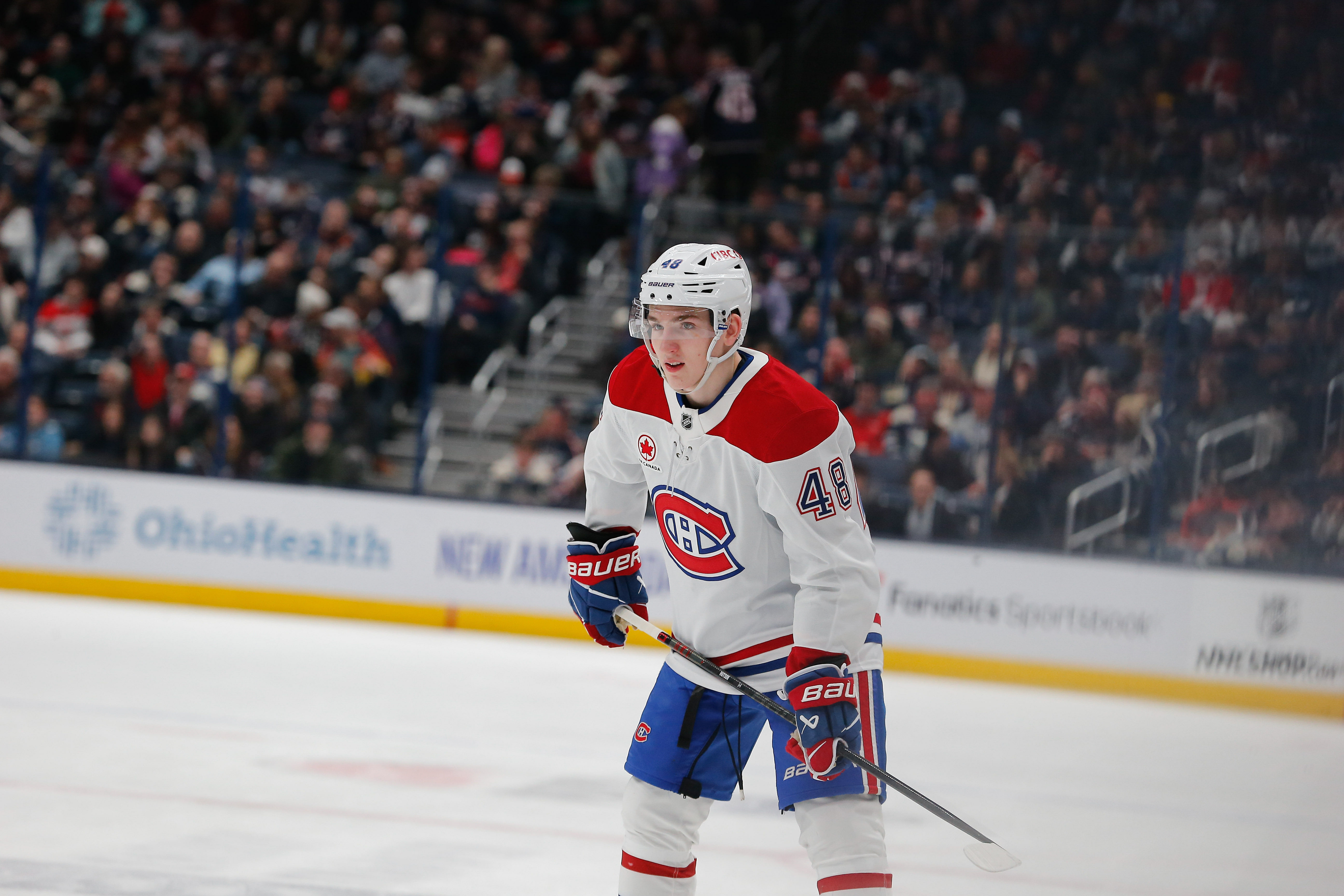 Lane Hutson Montreal Canadiens at Columbus Blue Jackets - Source: Imagn