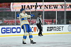 Max Jones shares hilarious photo of Cam Fowler celebrating 1000th game milestone at NHL Winter Classic 2025