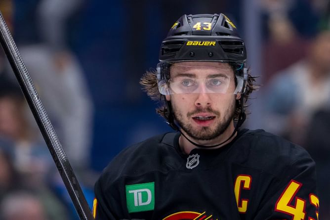 Quinn Hughes makes his thoughts extremely clear about his 2-minute penalty for roughing Pierre-Luc Dubois