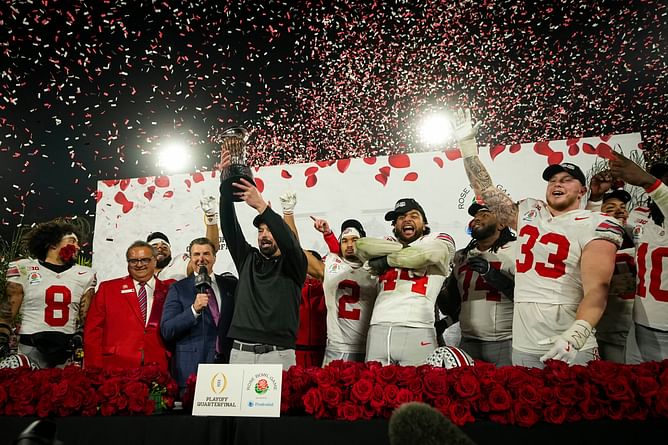 Ryan Day has perfect reaction to reporter named 'Jeremiah Smith' at Rose Bowl postgame presser