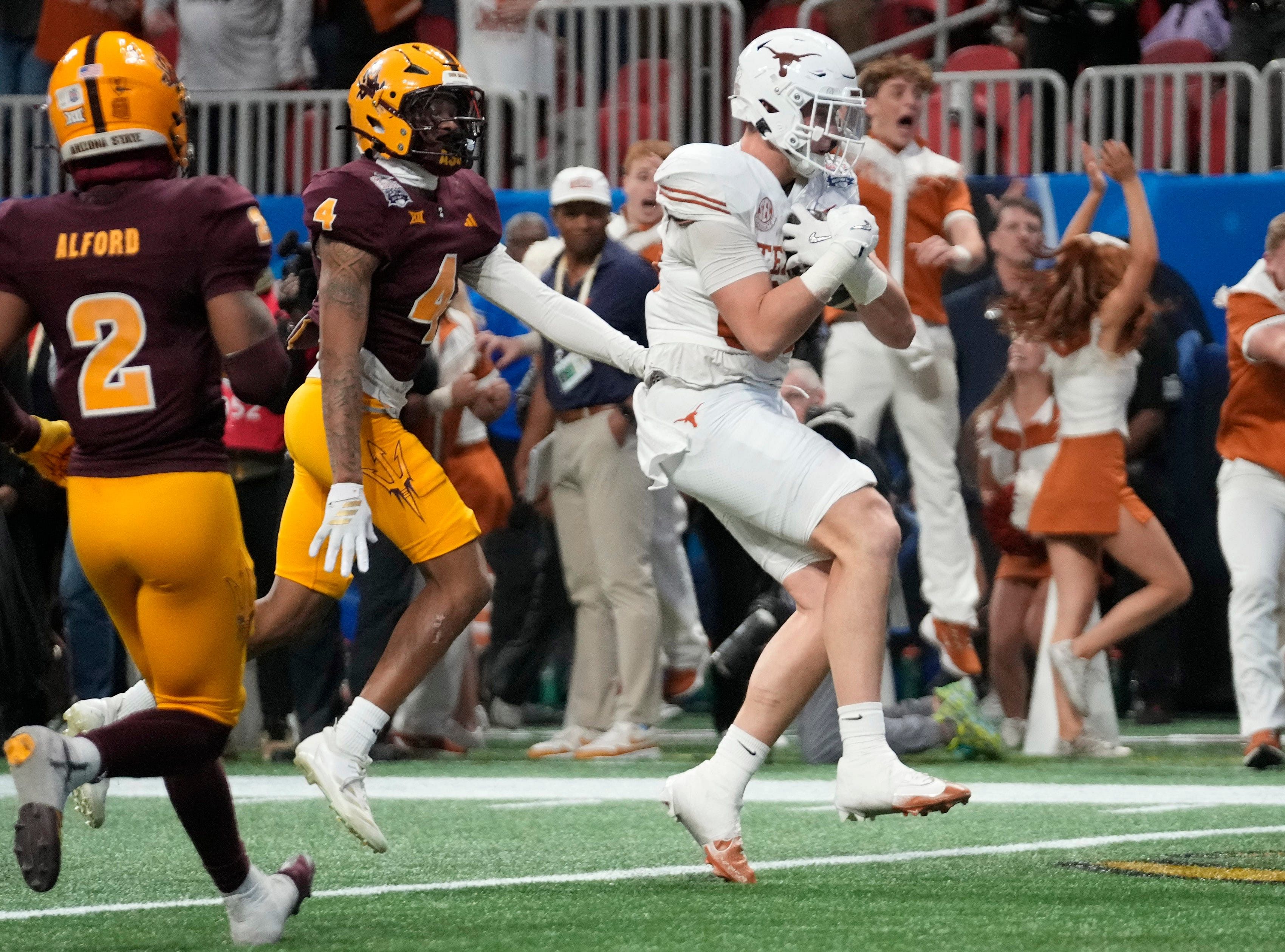 Texas survived Arizona State&#039;s comeback bid in double overtime. - Source: Imagn