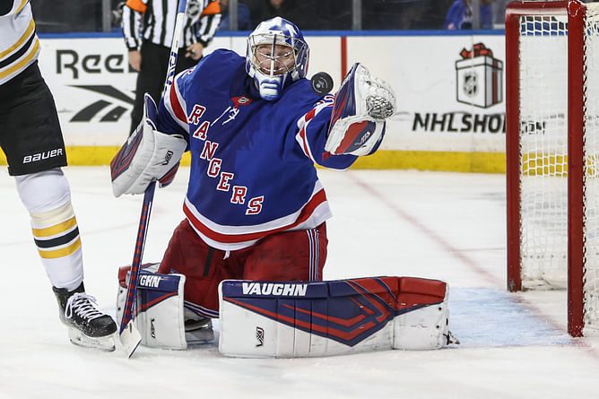 Rangers' Jonathan Quick makes feelings known about his insane 3-save sequence against Bruins