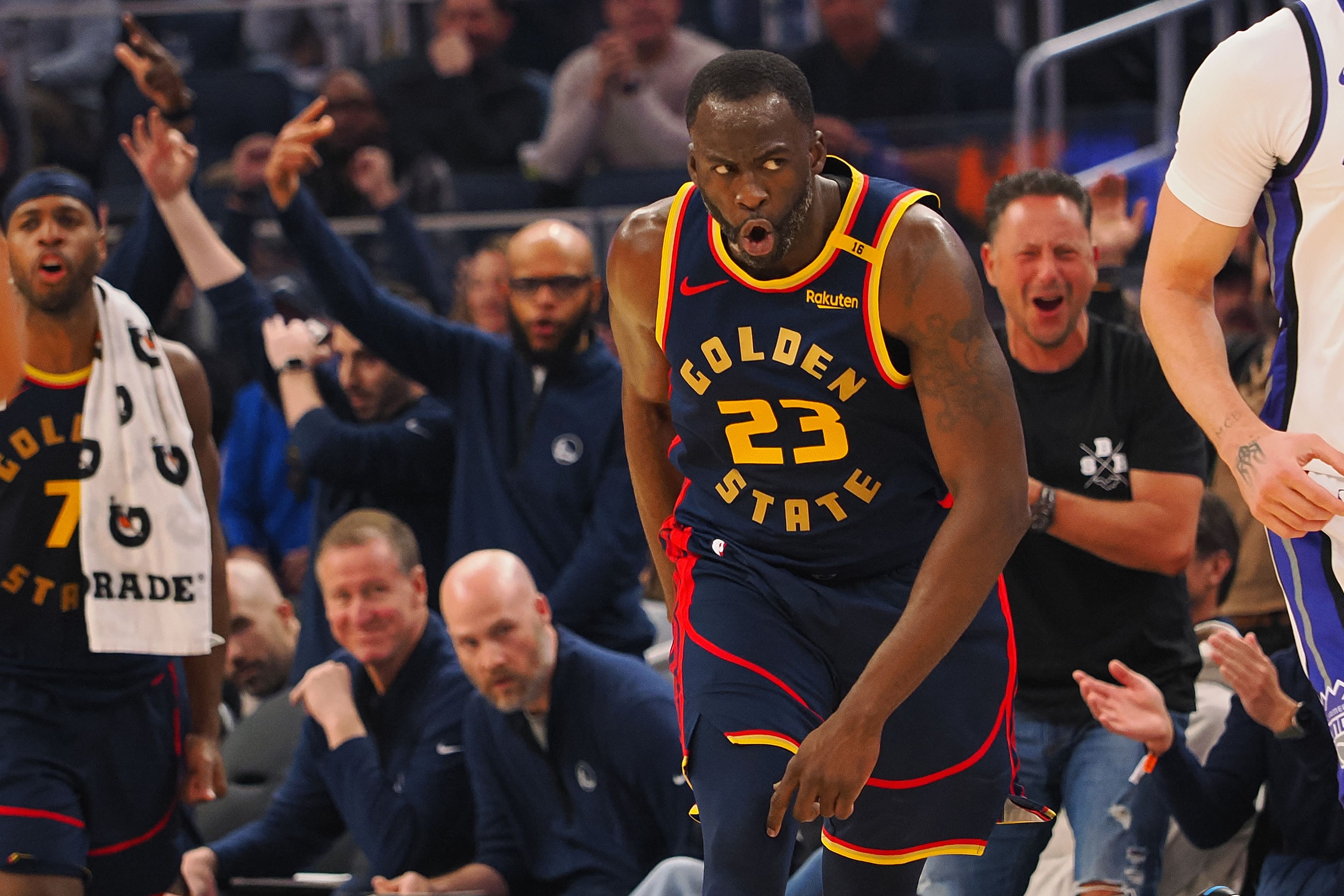 Draymond Green only played 3 minutes on Saturday. (Photo: IMAGN)