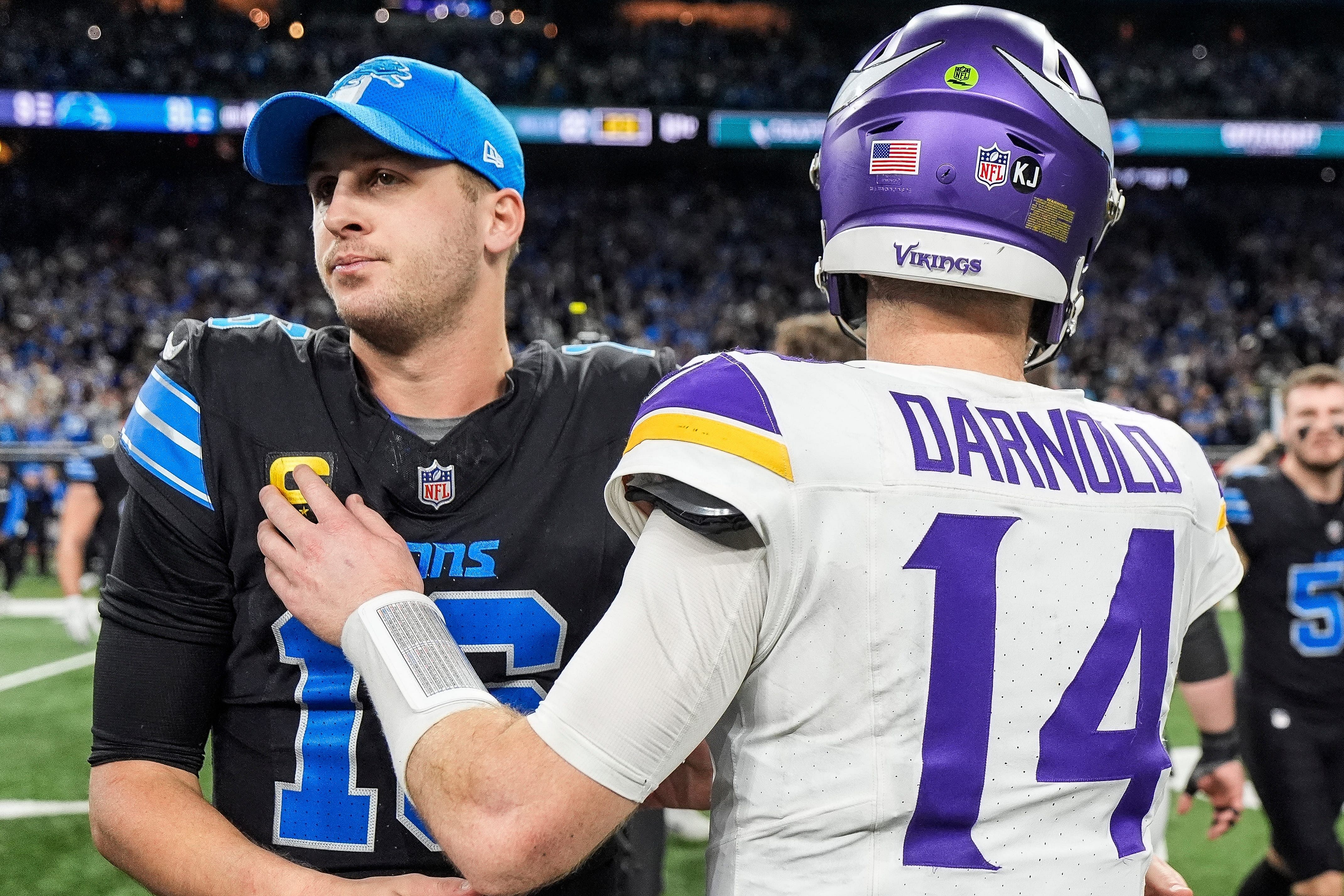 Minnesota Vikings QB Sam Darnold during an NFL game. (Credits: IMAGN)