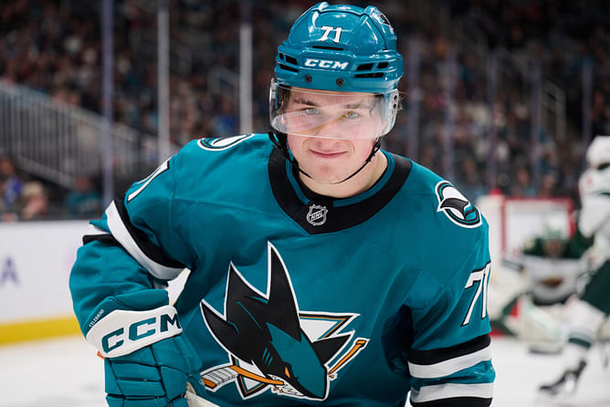 Sharks rookie Macklin Celebrini makes his feelings known about using rainbow tape during Pride Night