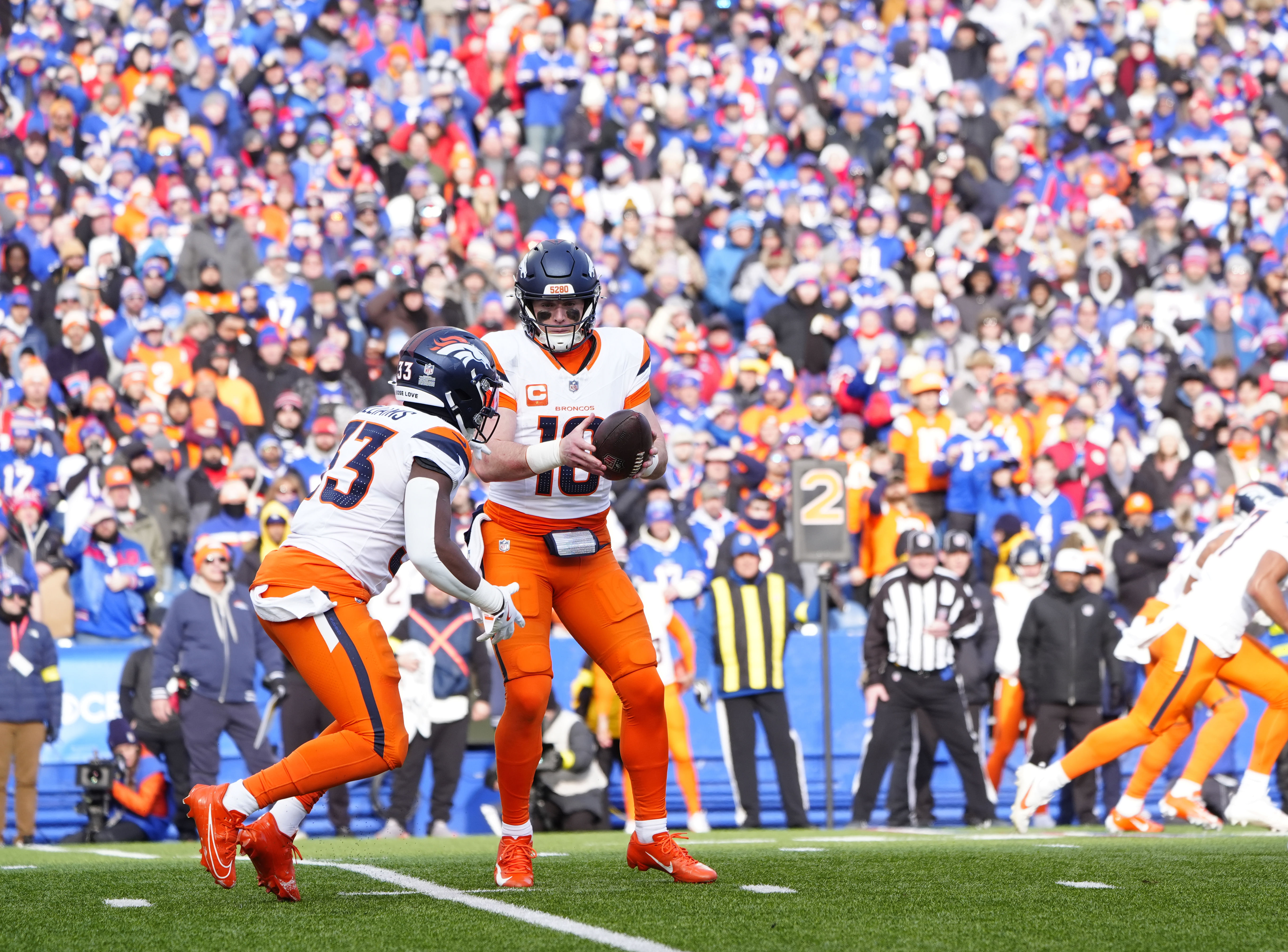 Javonte Williams at Wild Card Round-Denver Broncos at Buffalo Bills - Source: Imagn