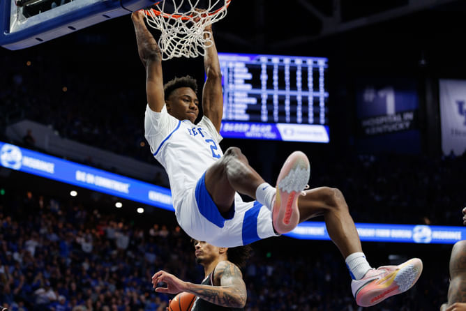 Mark Pope makes his feelings known on Jaxson Robinson's impressive game for Kentucky vs Texas A&M