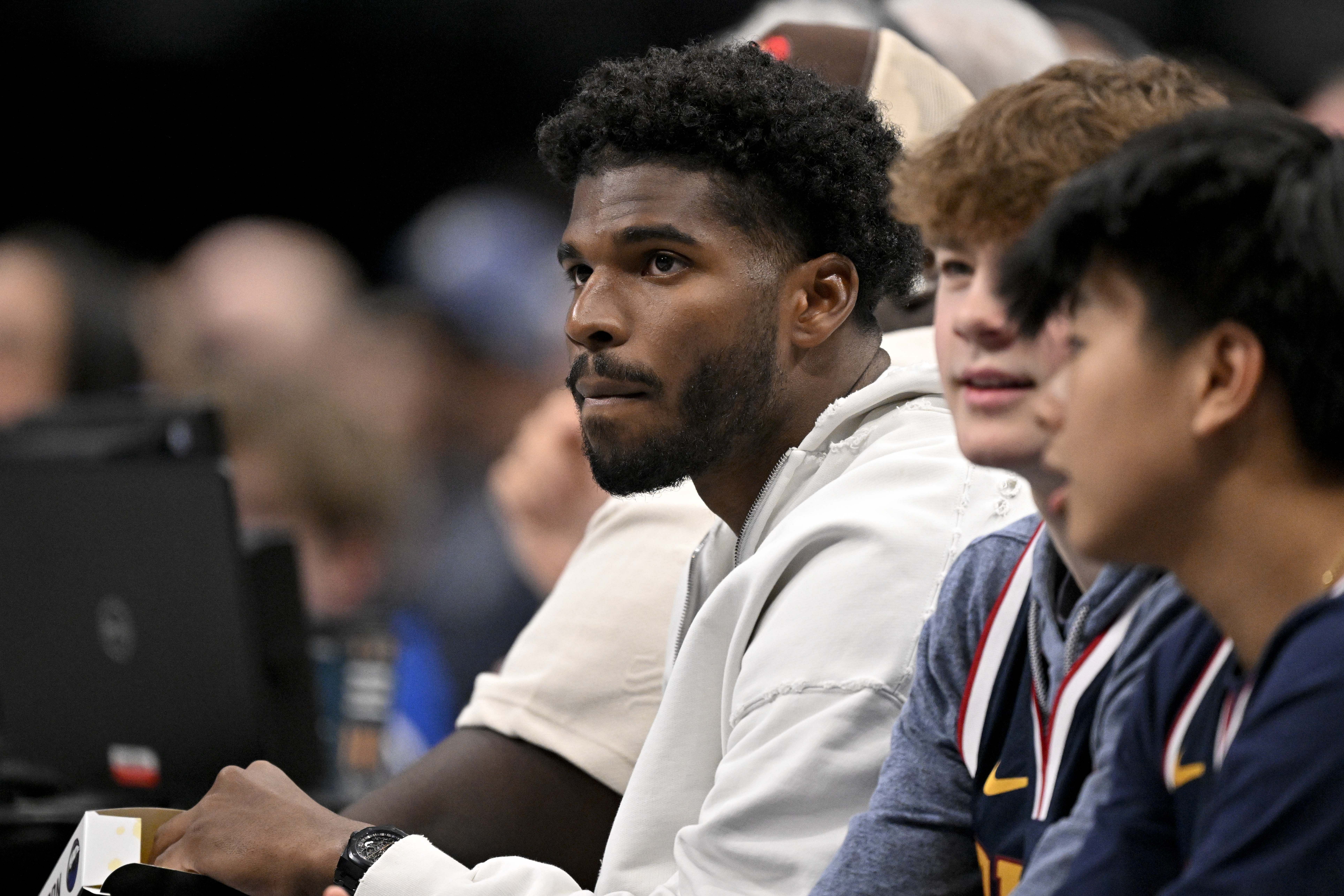 Shedeur Sanders at Denver Nuggets at Dallas Mavericks - Source: Imagn