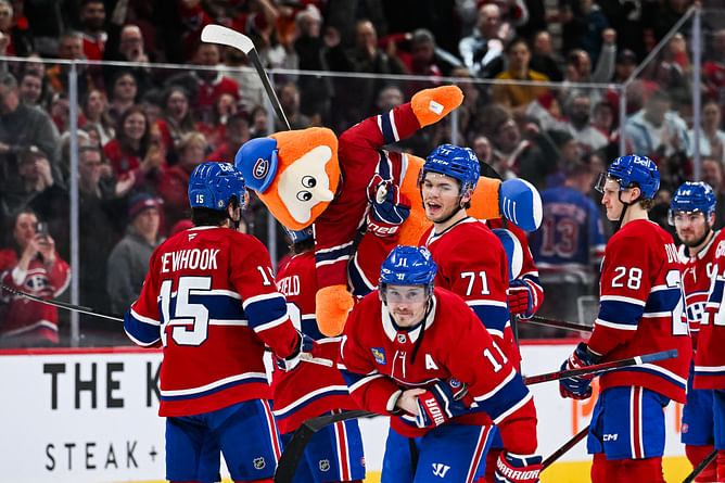 Patrik Laine's fiancee Jordan Leigh reacts to Montreal Canadiens' thrilling OT win against NY Rangers