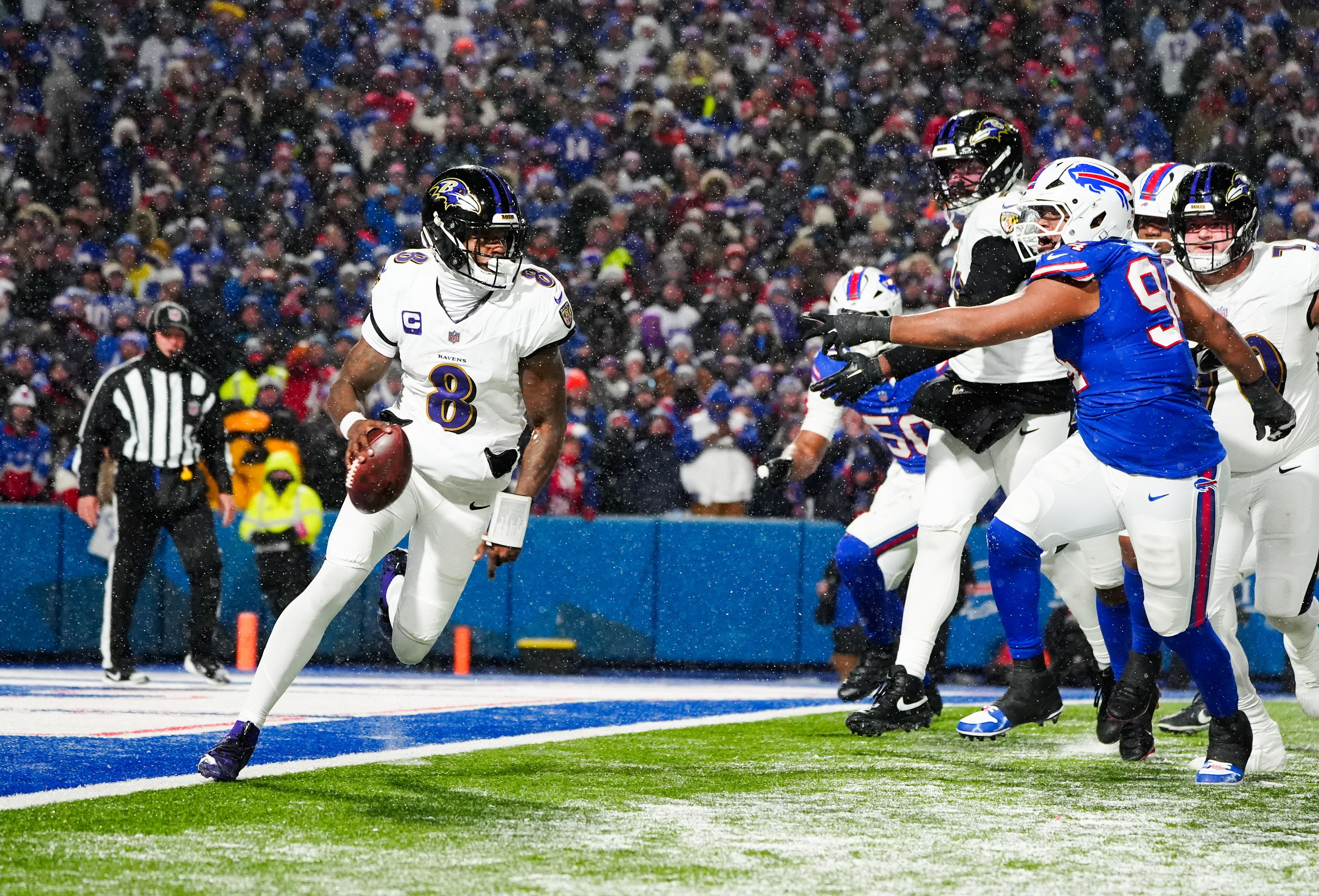 Lamar Jackson at AFC Divisional Round- Baltimore Ravens at Buffalo Bills - Source: Imagn