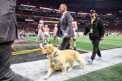 College GameDay Host Kirk Herbstreit shares heartwarming snaps of Peter as puppy 'steals the show' in Atlanta