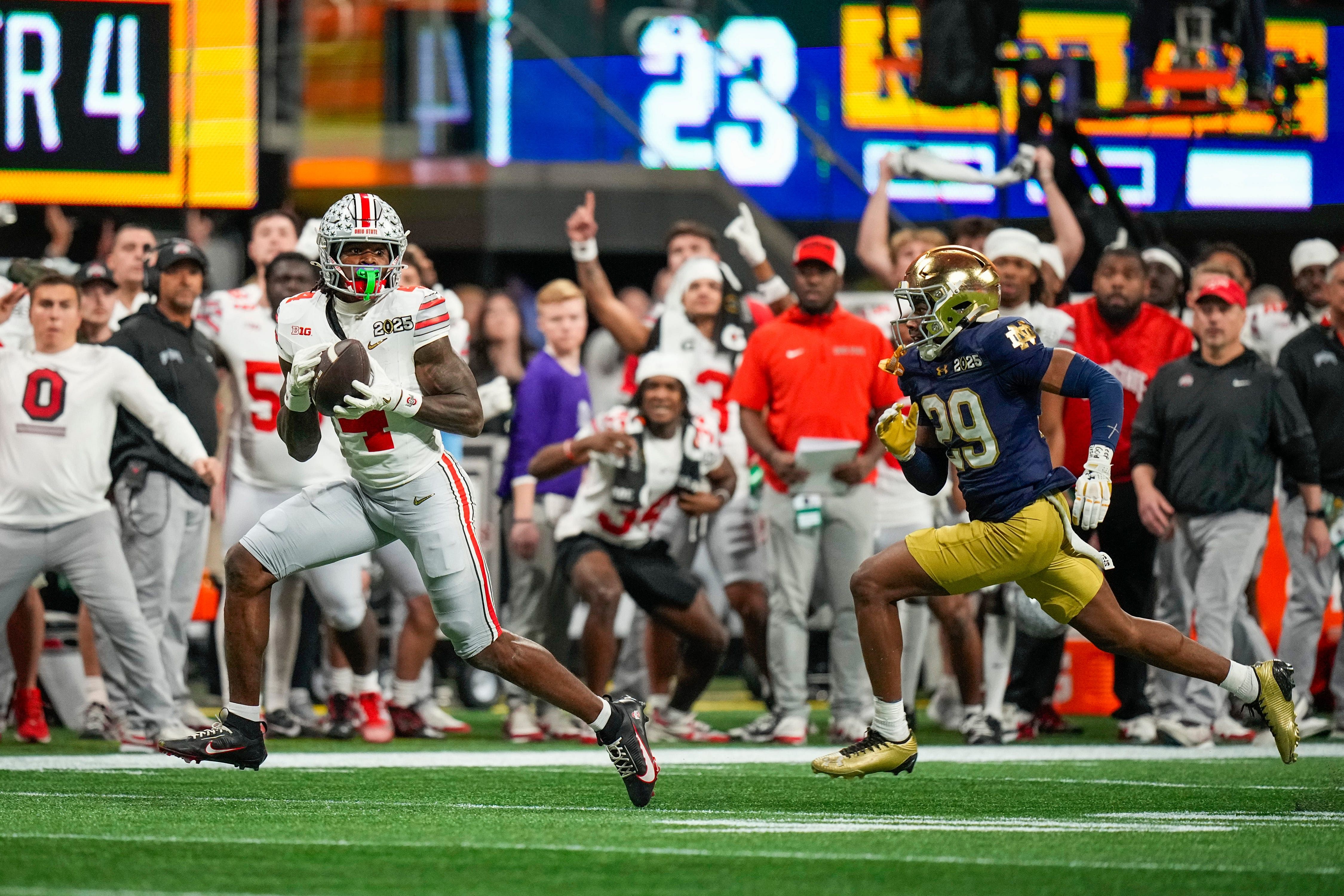 Ohio State beat Notre Dame in the latest CFP National Championship Game. - Source: Imagn