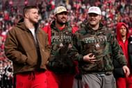 From left, Ohio State Buckeyes defensive end Jack Sawyer, offensive lineman Josh Fryar and offensive lineman Seth McLaughlin arrive for the Ohio State Buckeyes College Football Playoff National Championship celebration at Ohio Stadium in Columbus - Source: Imagn