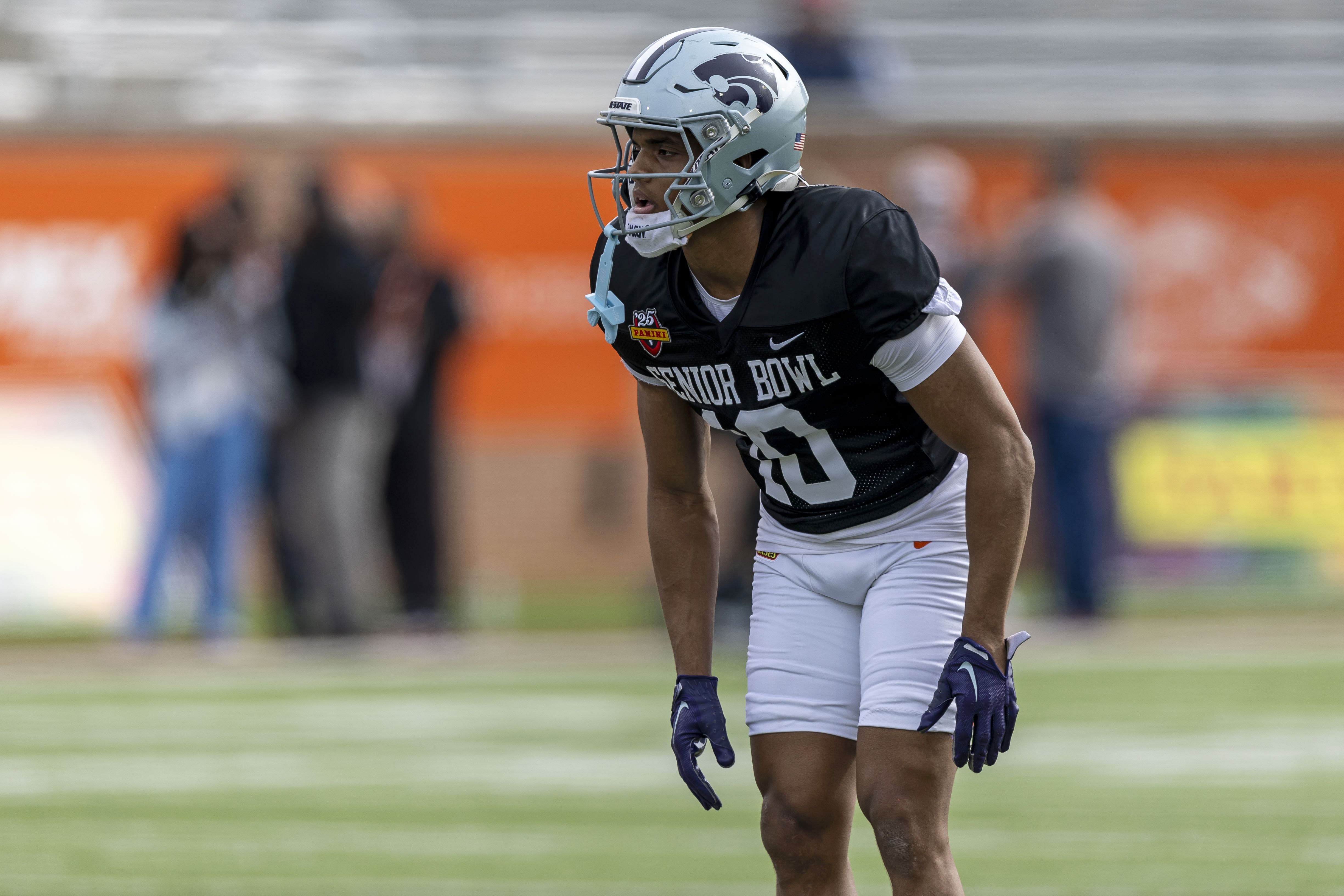 Kansas State CB Jacob Parrish has shown his speed and skill at Mobile&#039;s Senior Bowl workouts. (Photo Credit: IMAGN)