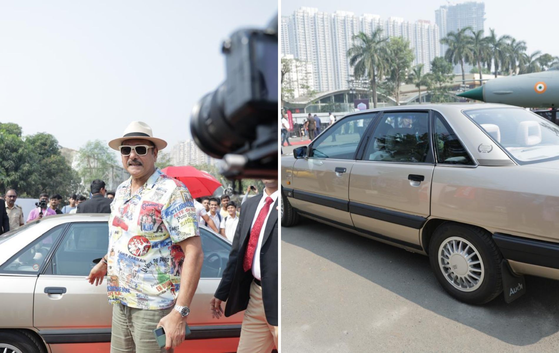 [In Pictures] “My baby after 25 years” - Ravi Shastri drives the iconic Audi from 1985 World Championship at Raymond Auto Fest