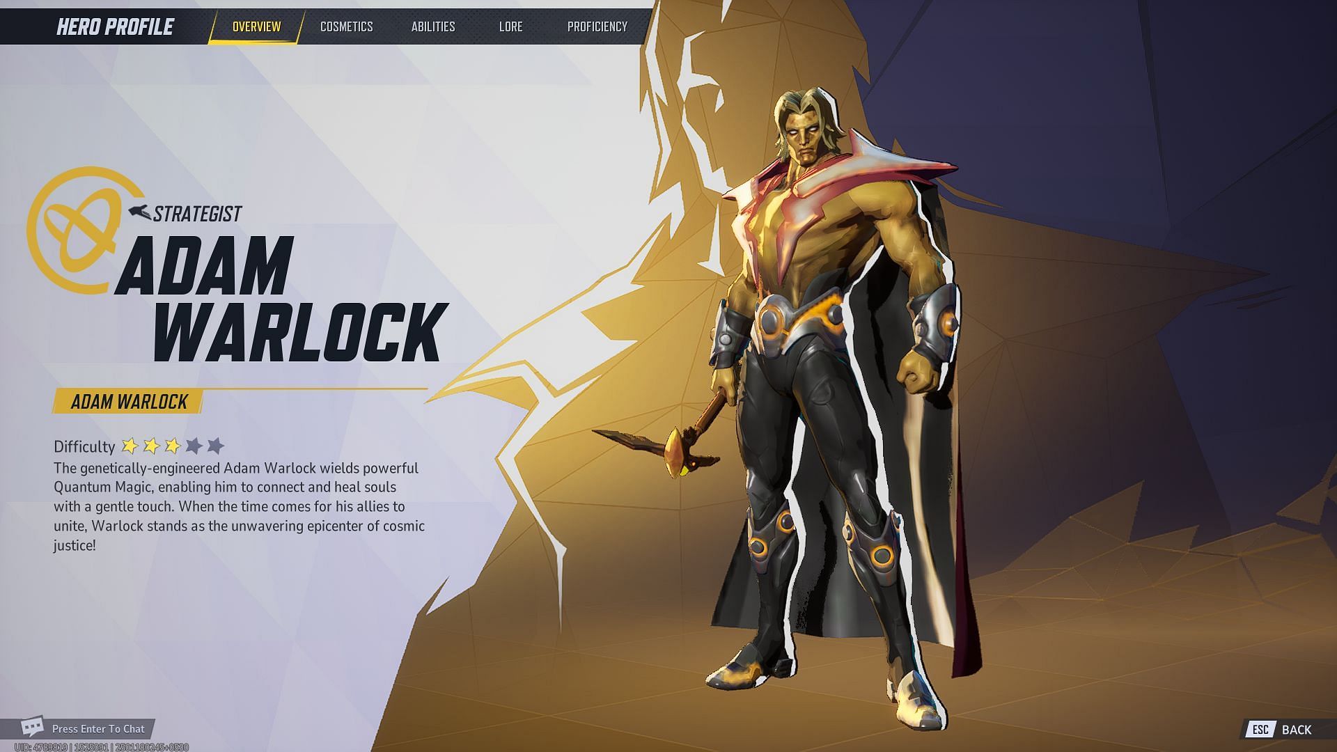 Marvel Rivals Adam Warlock is a Strategist character (Image via NetEase Games)