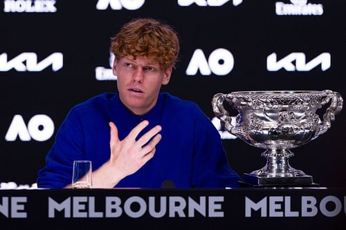 Jannik Sinner at the press conference of 2025 Australian Open - Day 15 | Image Source: Getty