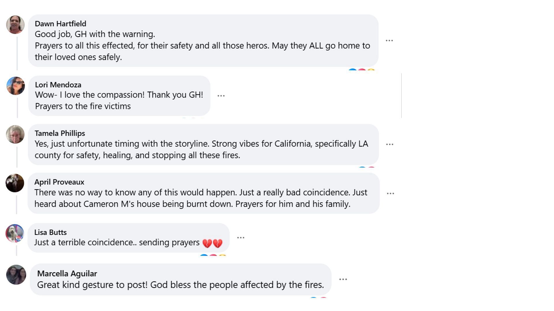 Fans appreciate the soap&#039;s sensitivity towards LA wildfires (Image via Facebook/@General Hospital)