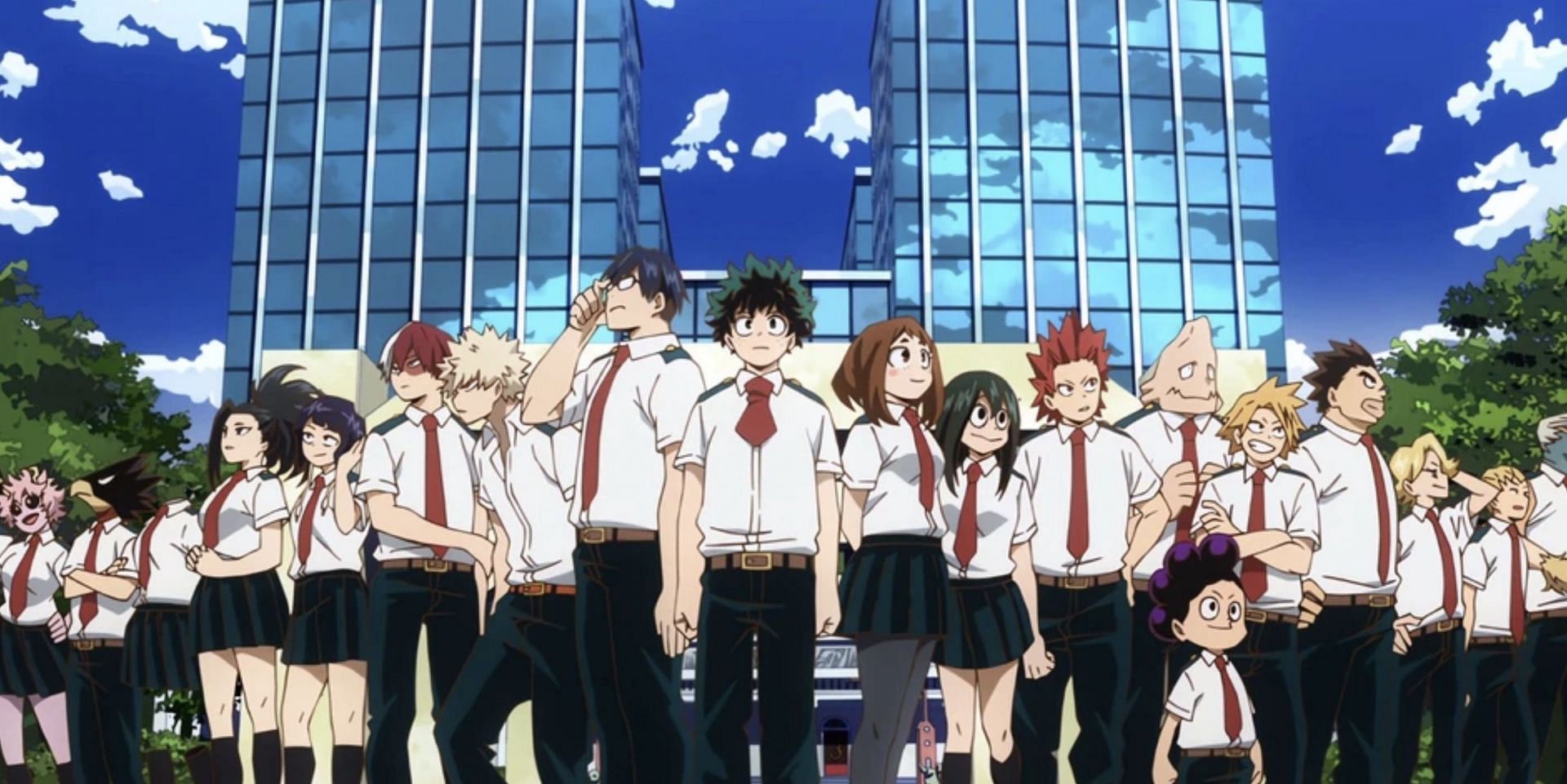 Class 1-A as seen in anime (Image via Studio Bones)