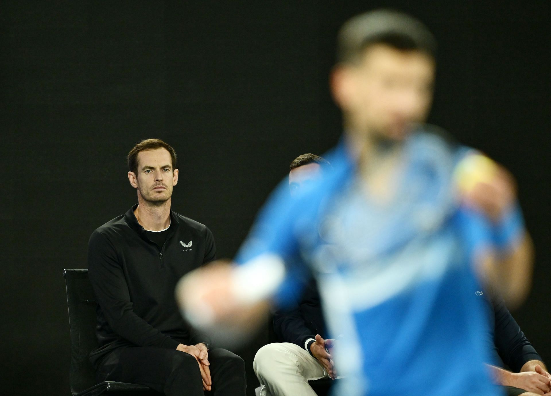 Andy Murray (L) and Djokovic at the 2025 Australian Open - Day 6 - Source: Getty