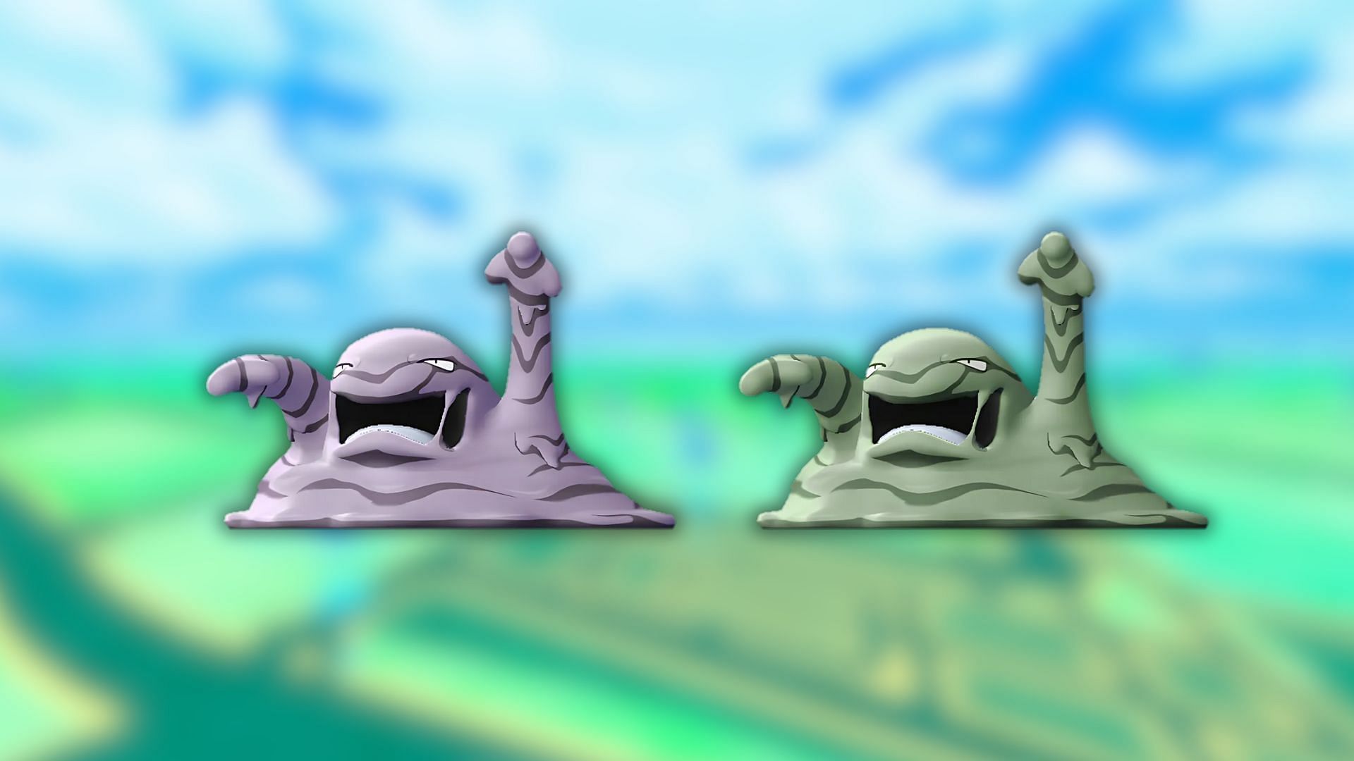 Muk and its shiny variant (Image via The Pokemon Company)