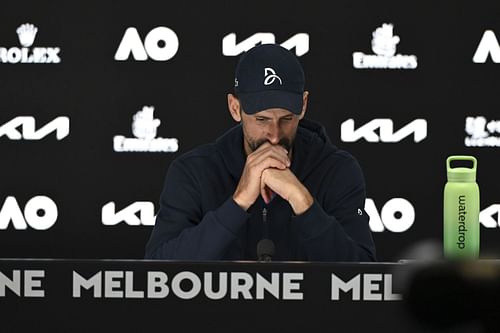 Novak Djokovic at the Australian Open 2025 Press Conference- Source: Getty