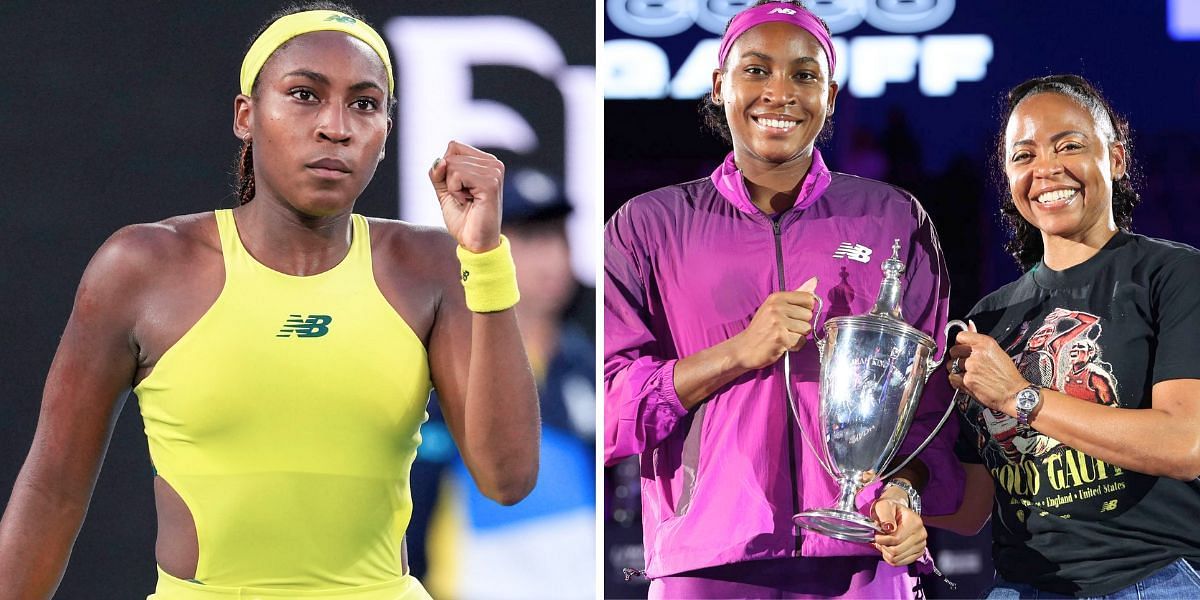 Coco Gauff (L) with her mother Candi Gauff (R) [Image Source: Getty Images]